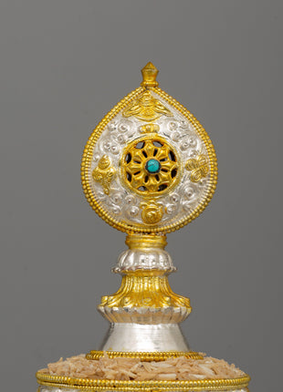 Mandala Tibetan Set | Gold & Silver Plated Copper Offering