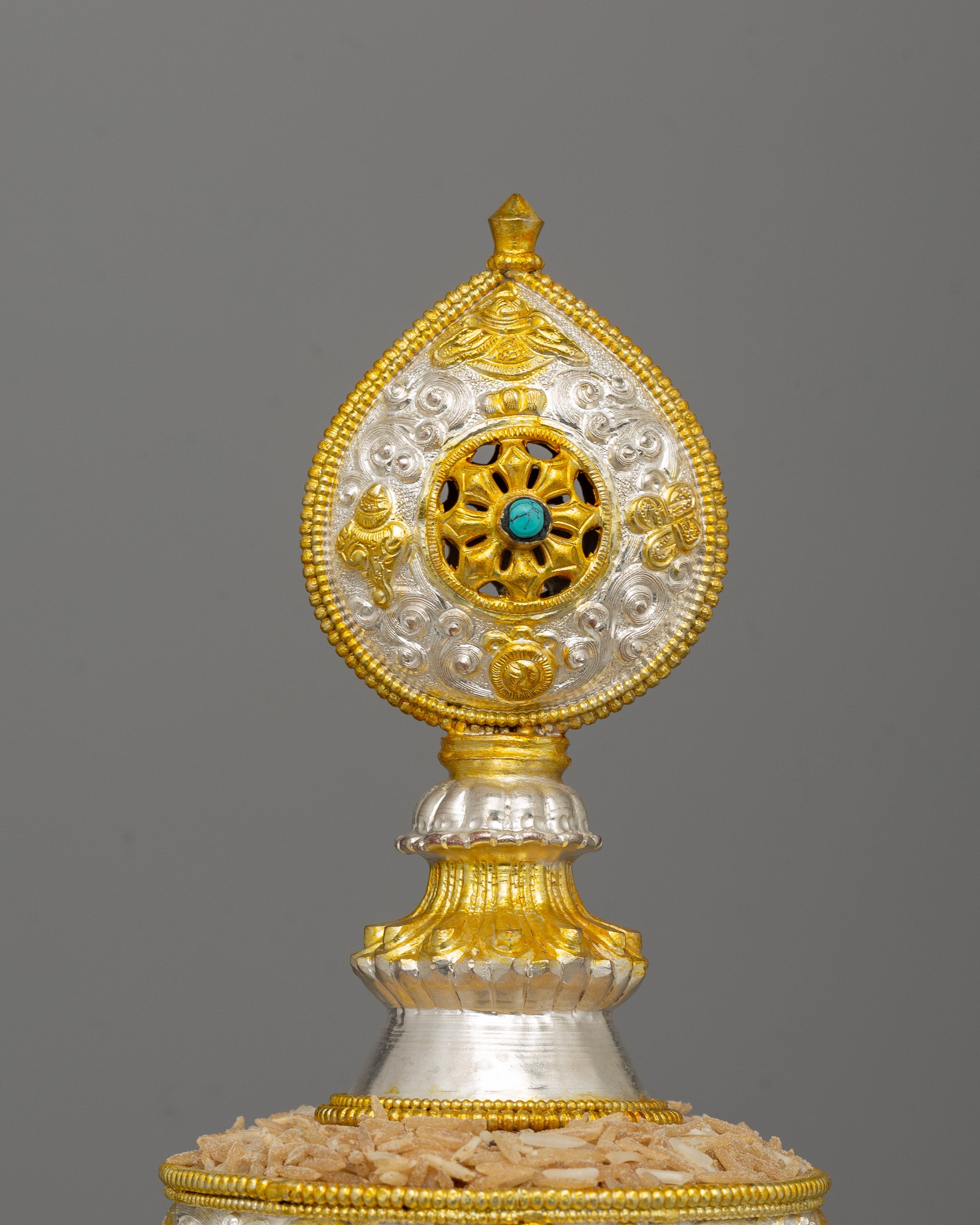 Mandala Tibetan Set | Gold & Silver Plated Copper Offering