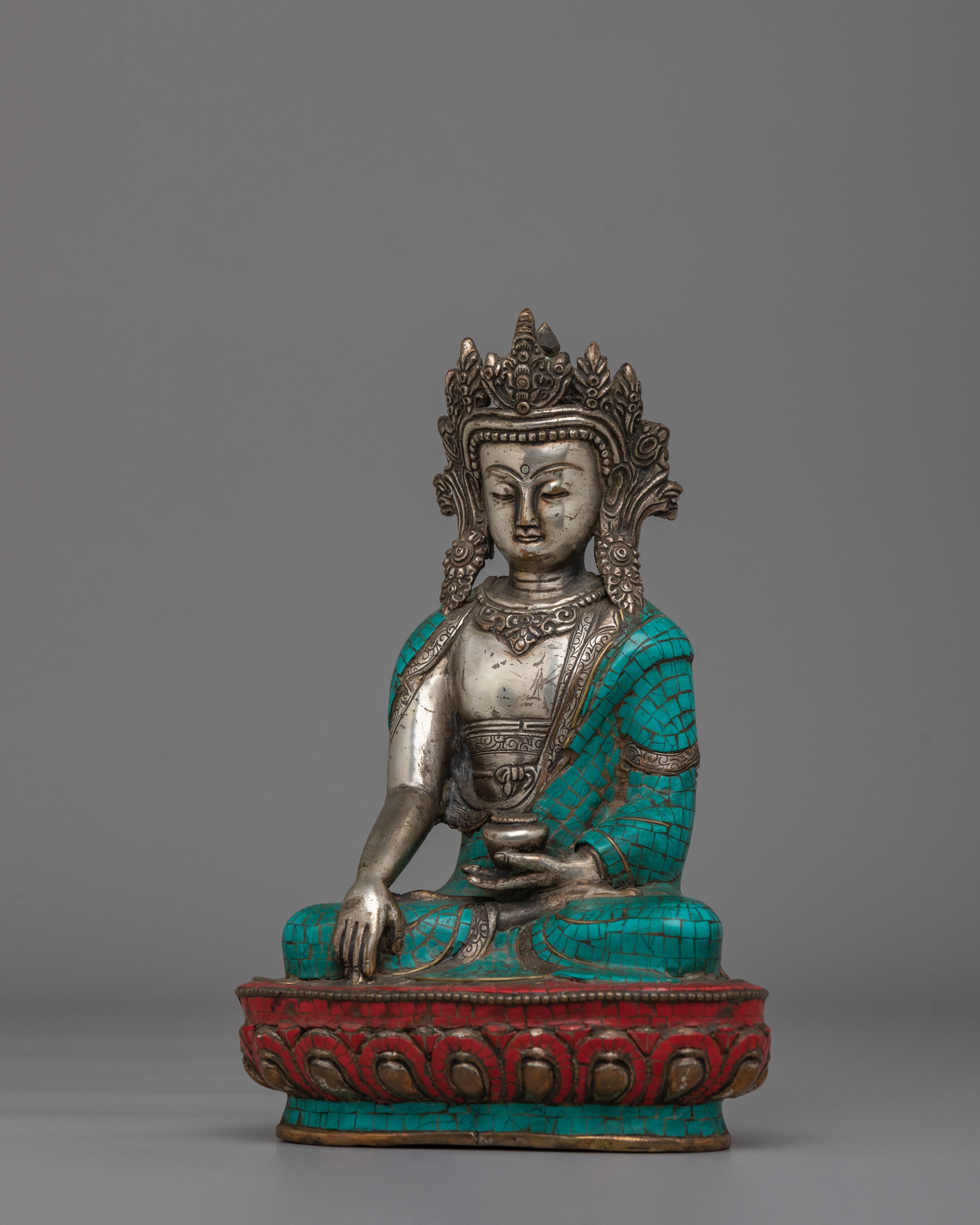 Crown Shakyamuni Buddha Altar Statue | Buddhist Altar Decor