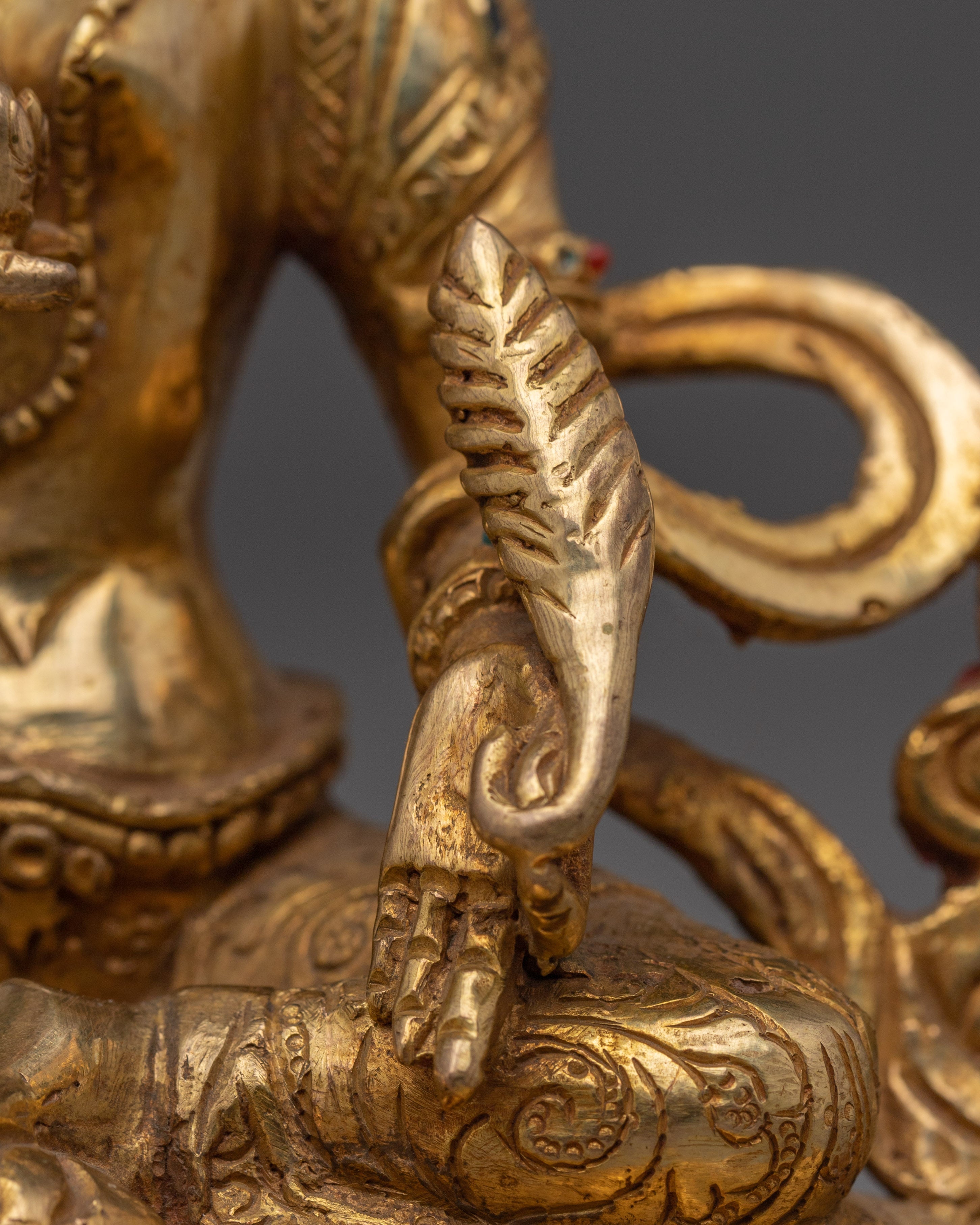 Kshitigarbha Gold Plated Statue | Statue for Spiritual Protection