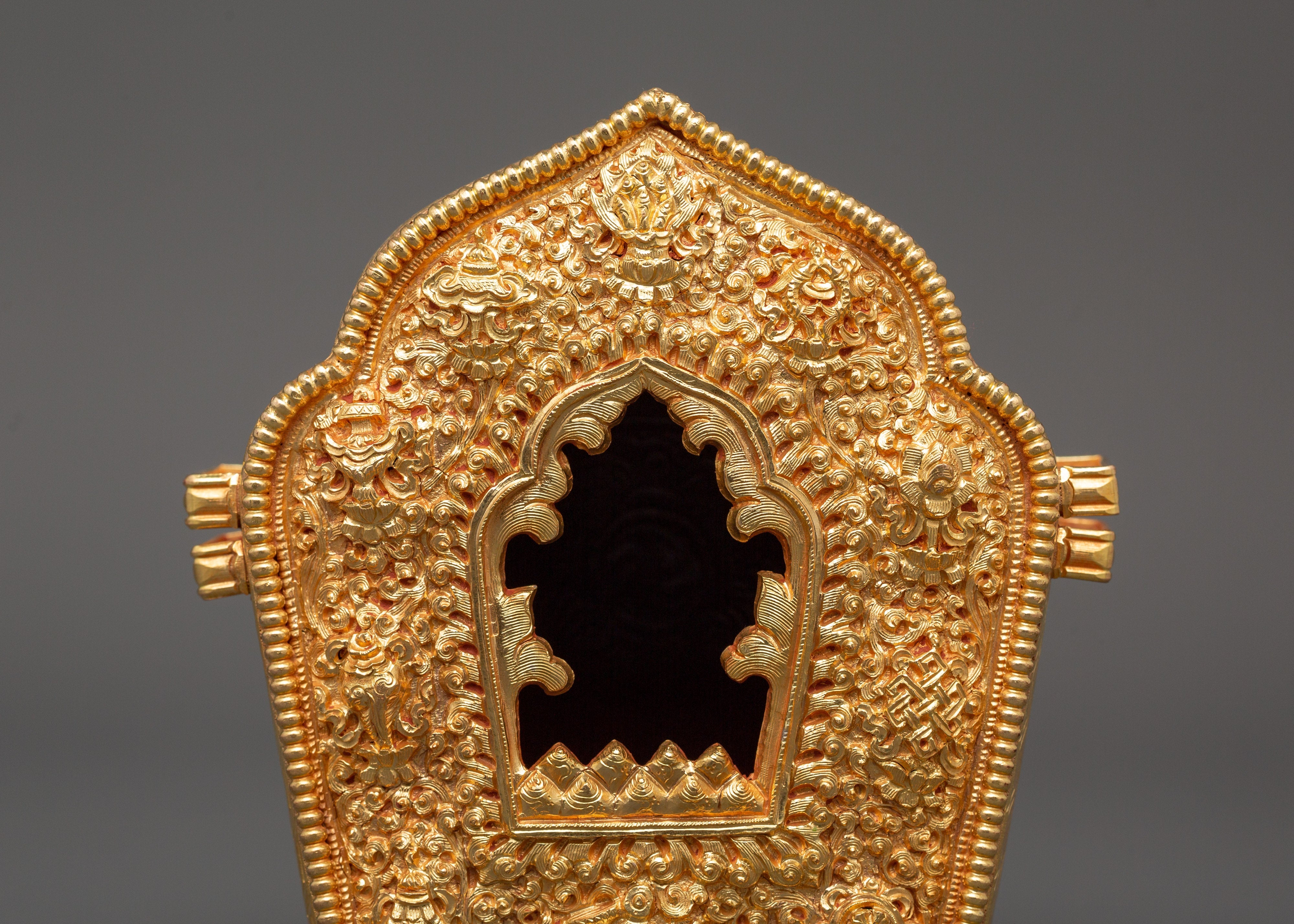 Gold Plated Buddhist Ghau Box | Tibetan Buddhist Item