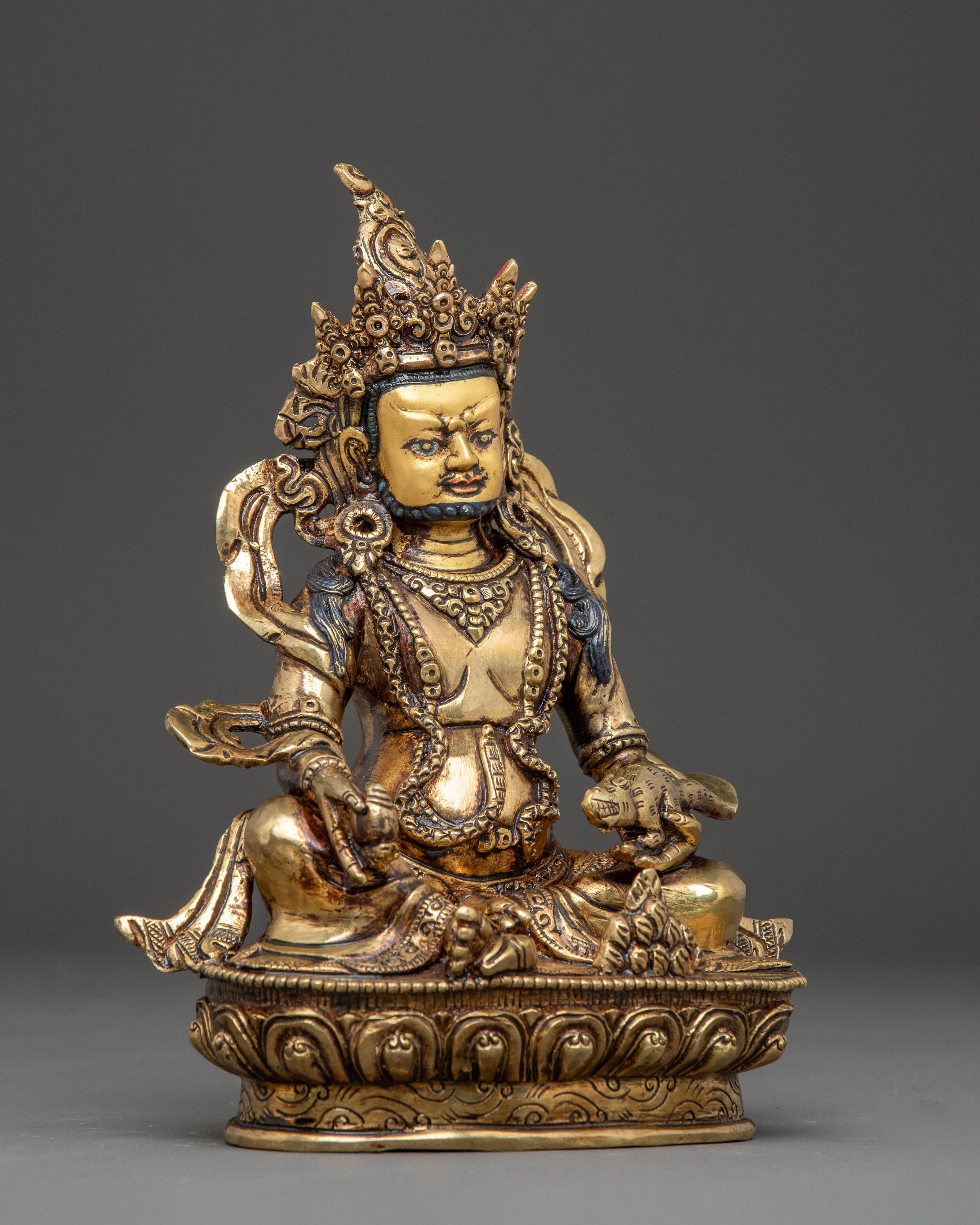 Golden Wealth Deity Dzambhala Statue | The Lord of Abundance