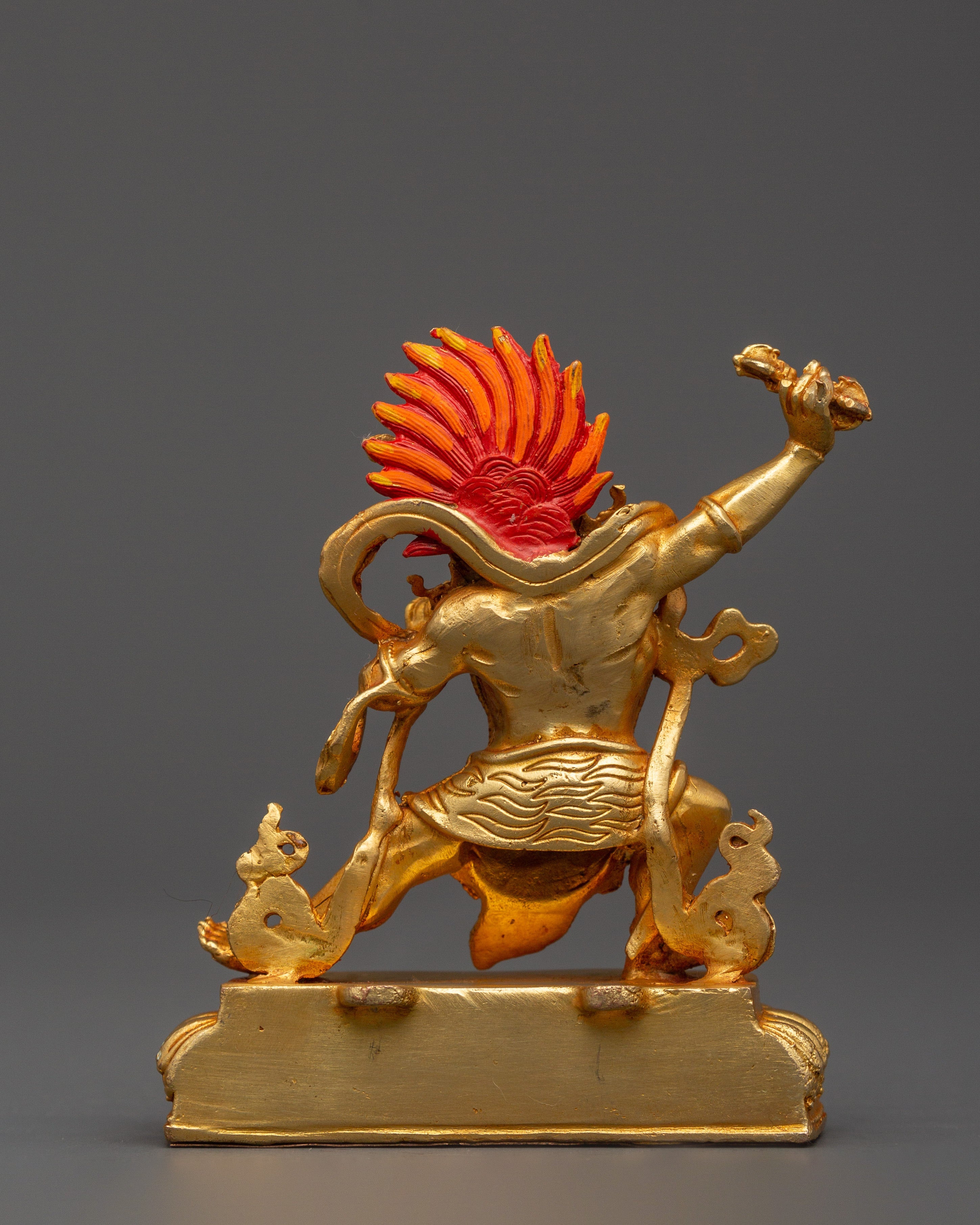 Gold Plated Vajrapani Statue in Copper | Meditation Space