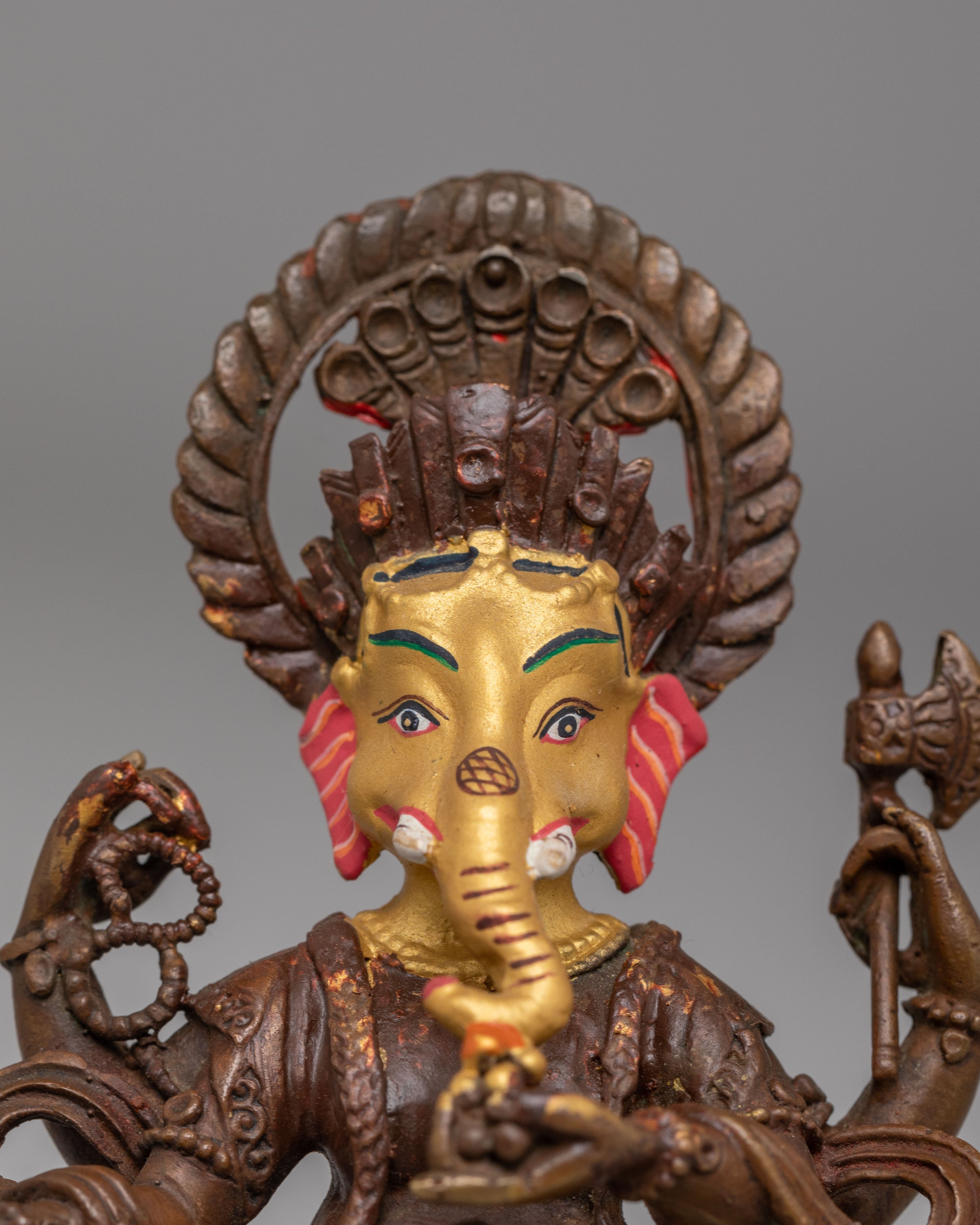 Machine Made Ganesh Altar Figure | A Symbol of Divine Grace and Prosperity