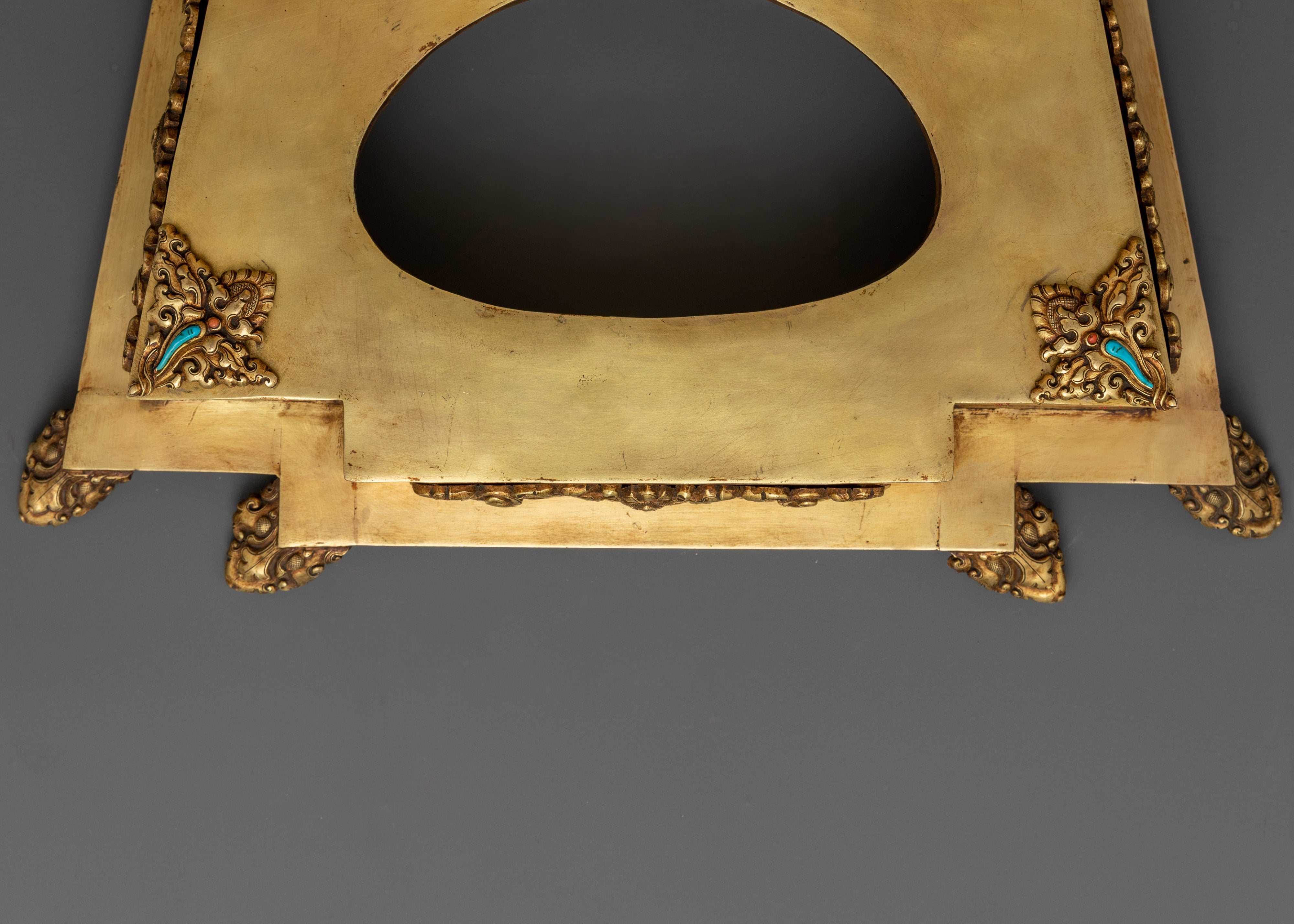 Bodhisattva Manjushri with Throne | Exquisite 24K Gold Gilded Copper Statue