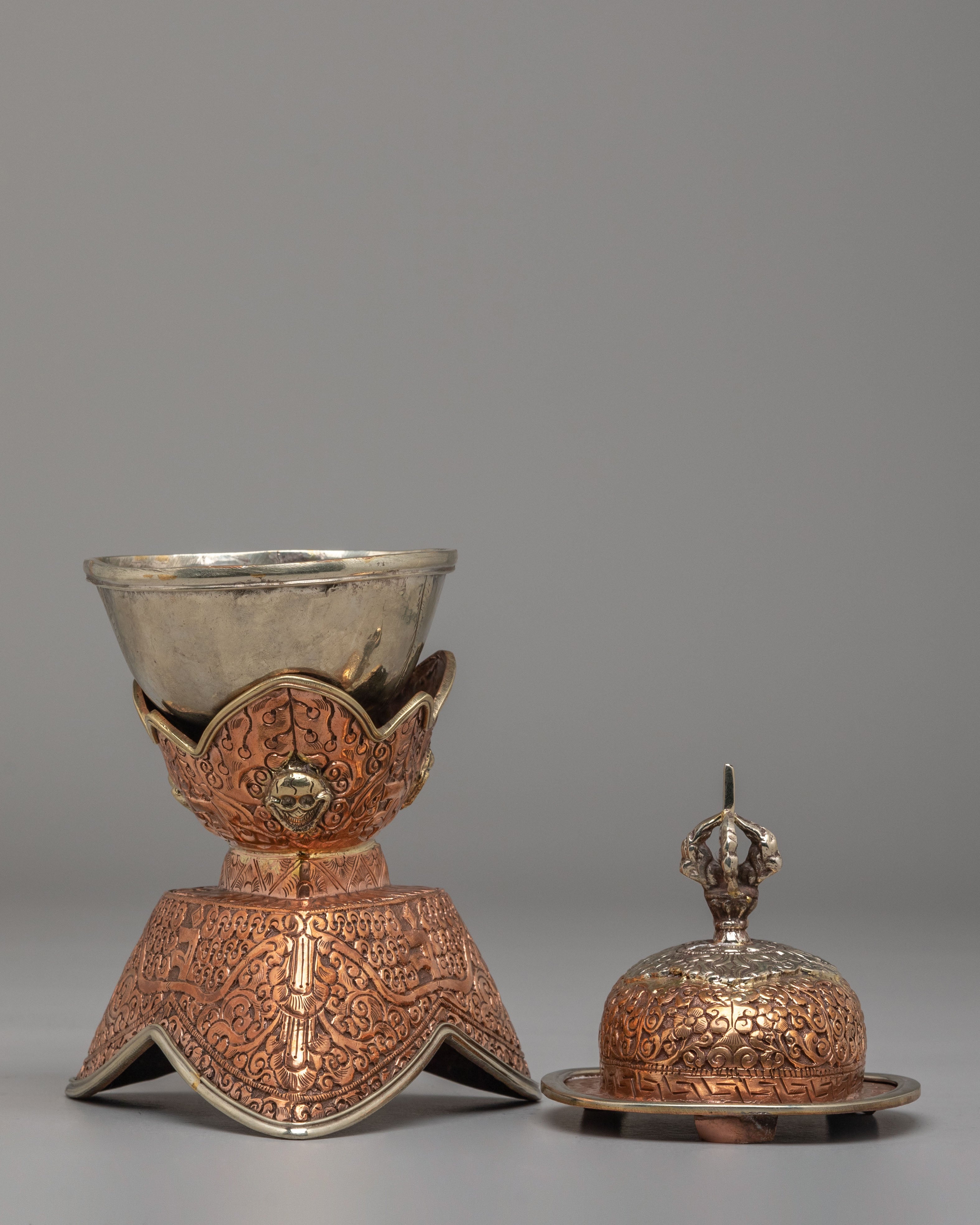Sacred Kapala Set for Tantric Rituals | Ritual Vessels for Spiritual Practice