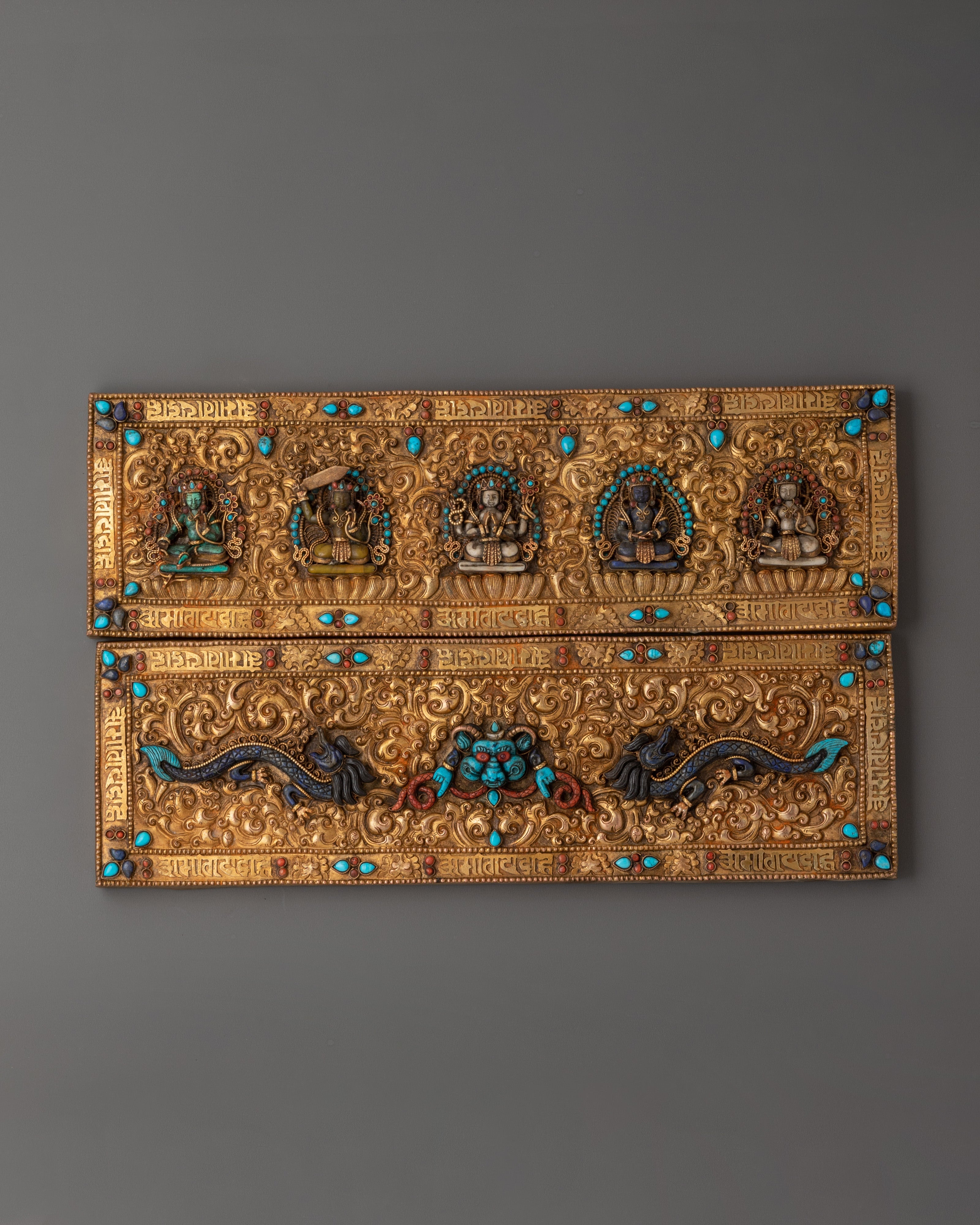 Tibetan Copper Book | For Elegant Display or Sacred Ornament