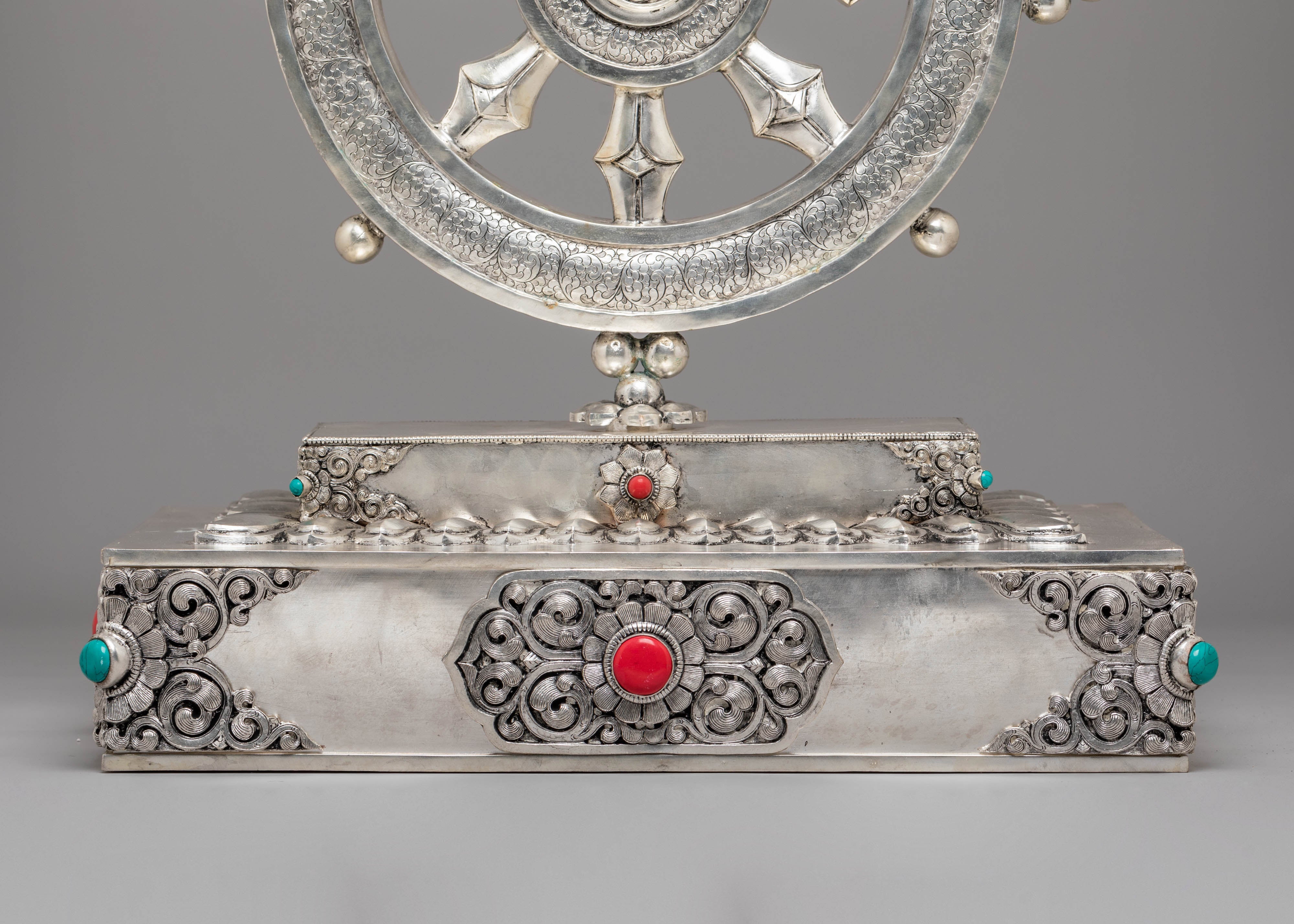 Handcrafted Buddhist Dharma Wheel | Symbol of Spiritual Enlightenment