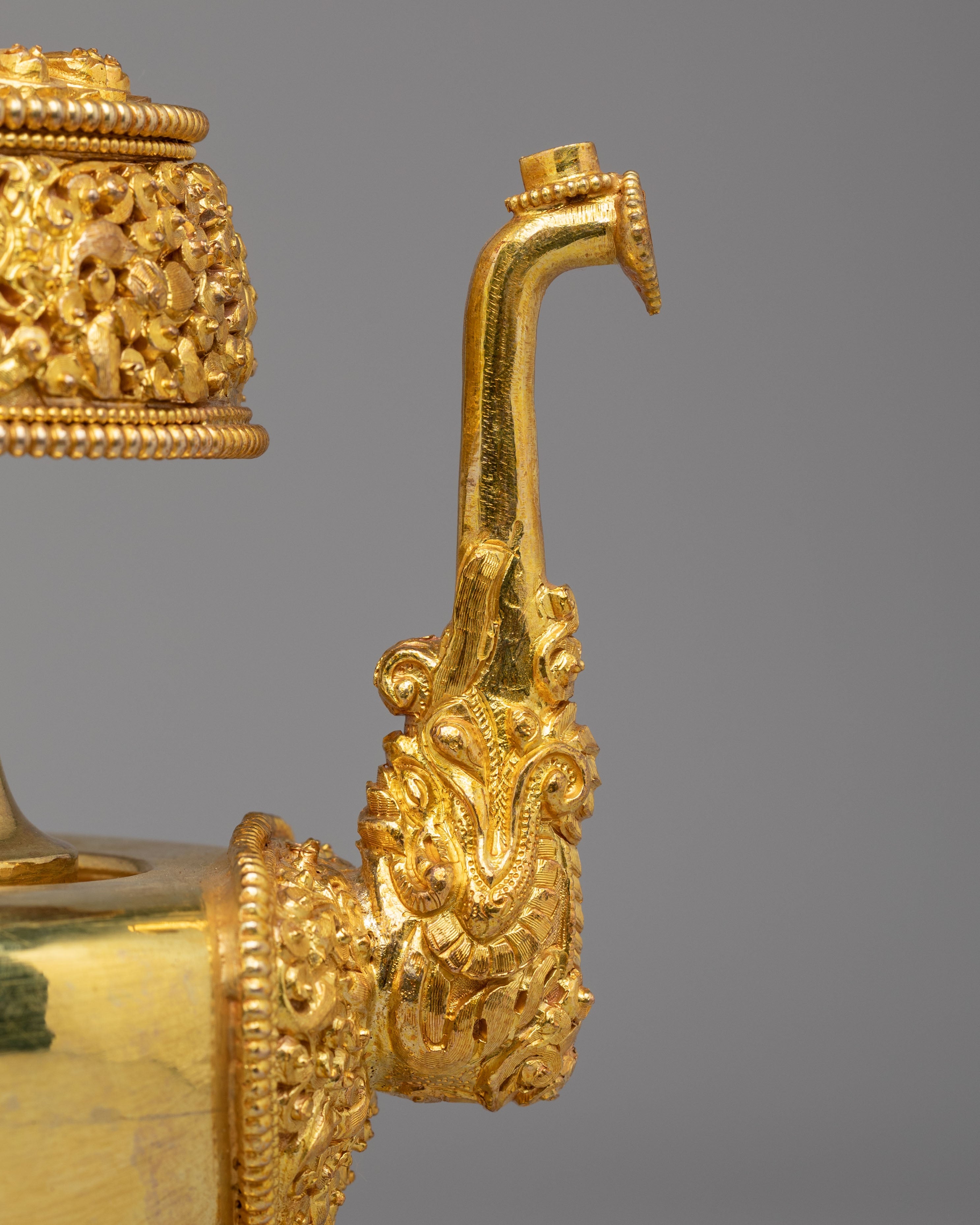 Bhumba Ritual Vessel Set | Gold Plated Copper Bhumba Set