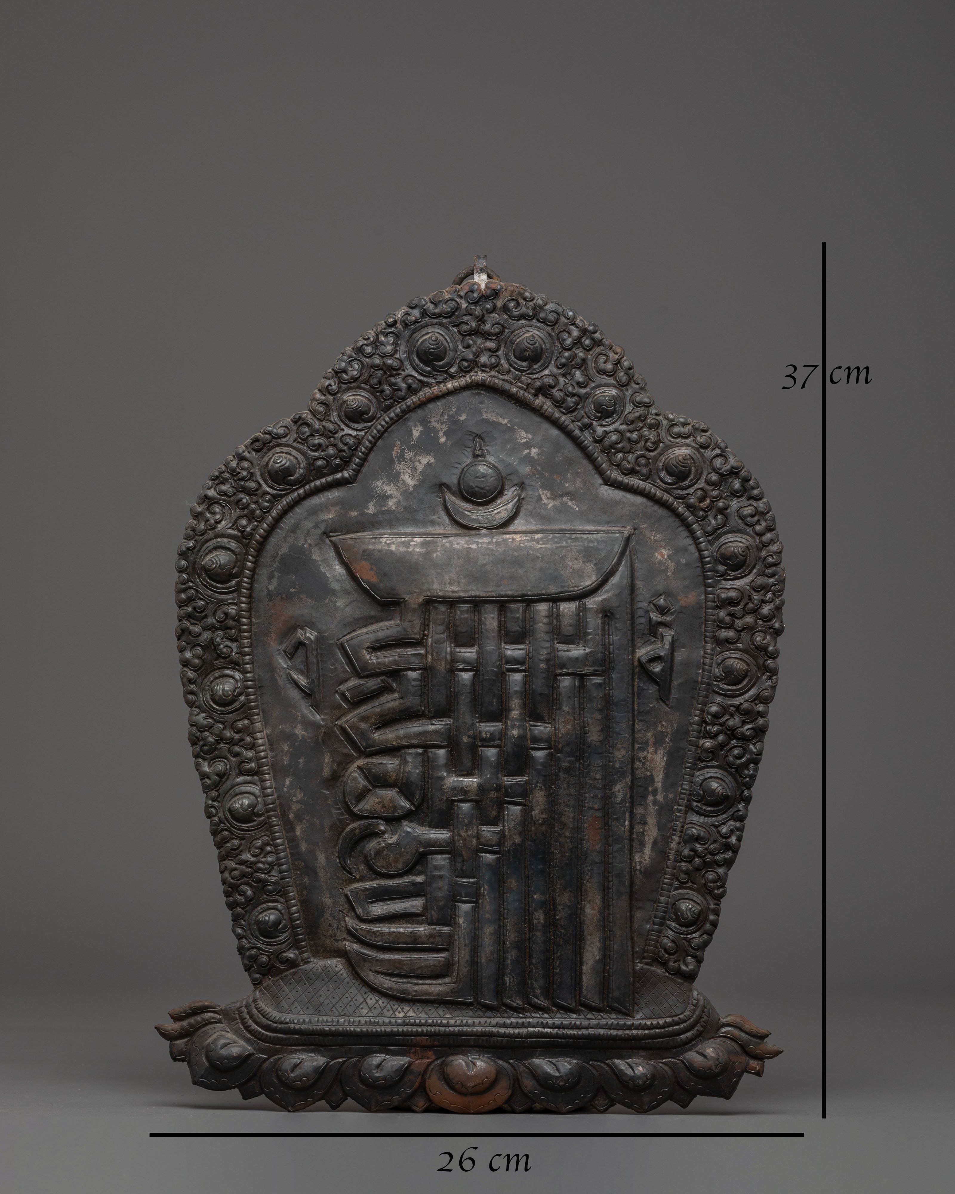 Iron Kala Chakra Wall Hanging | Buddhist Art for Spiritual Connection