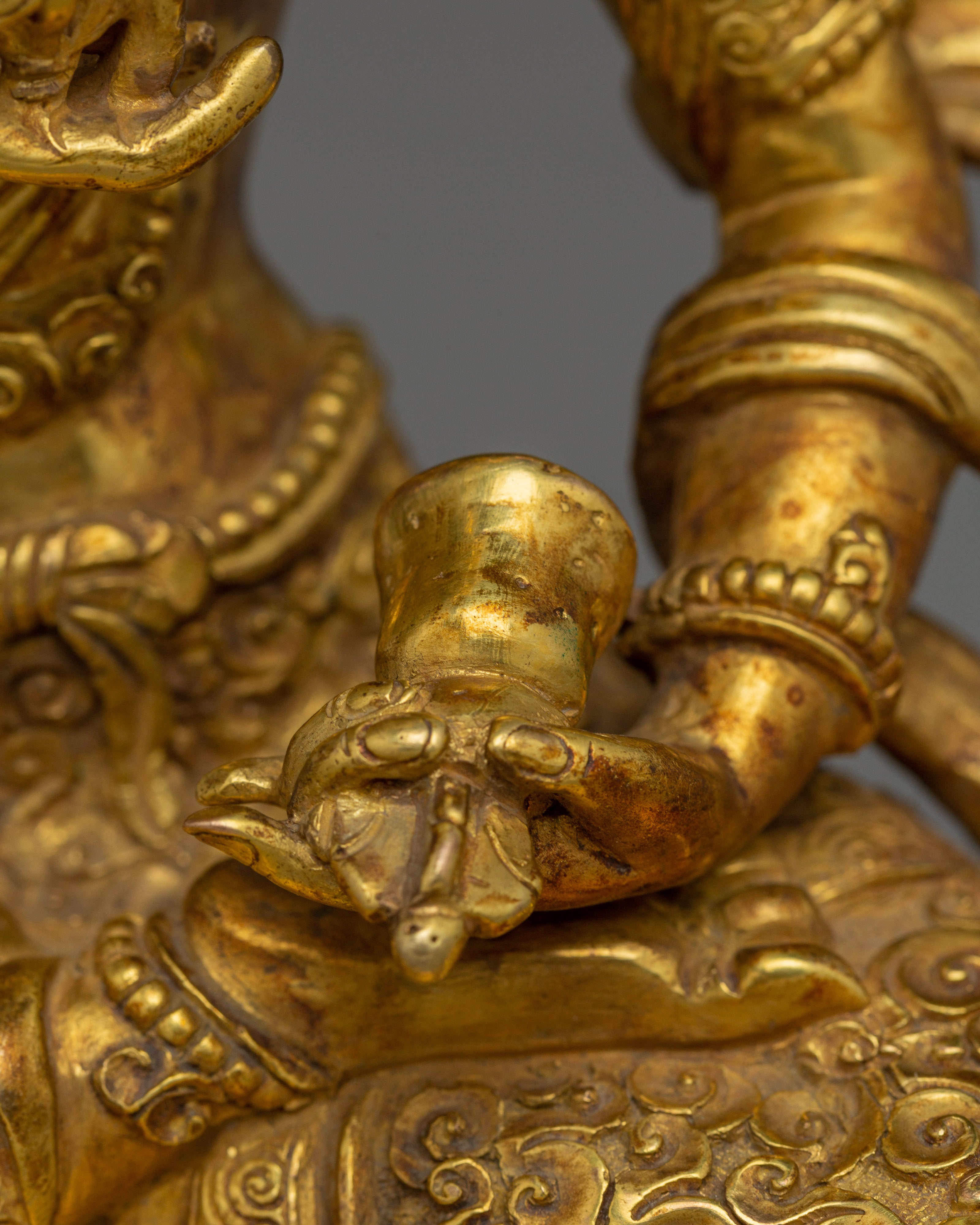 Copper Vajrasattva Sculpture for Spiritual Altar | Tibetan Deity of Purification and Wisdom