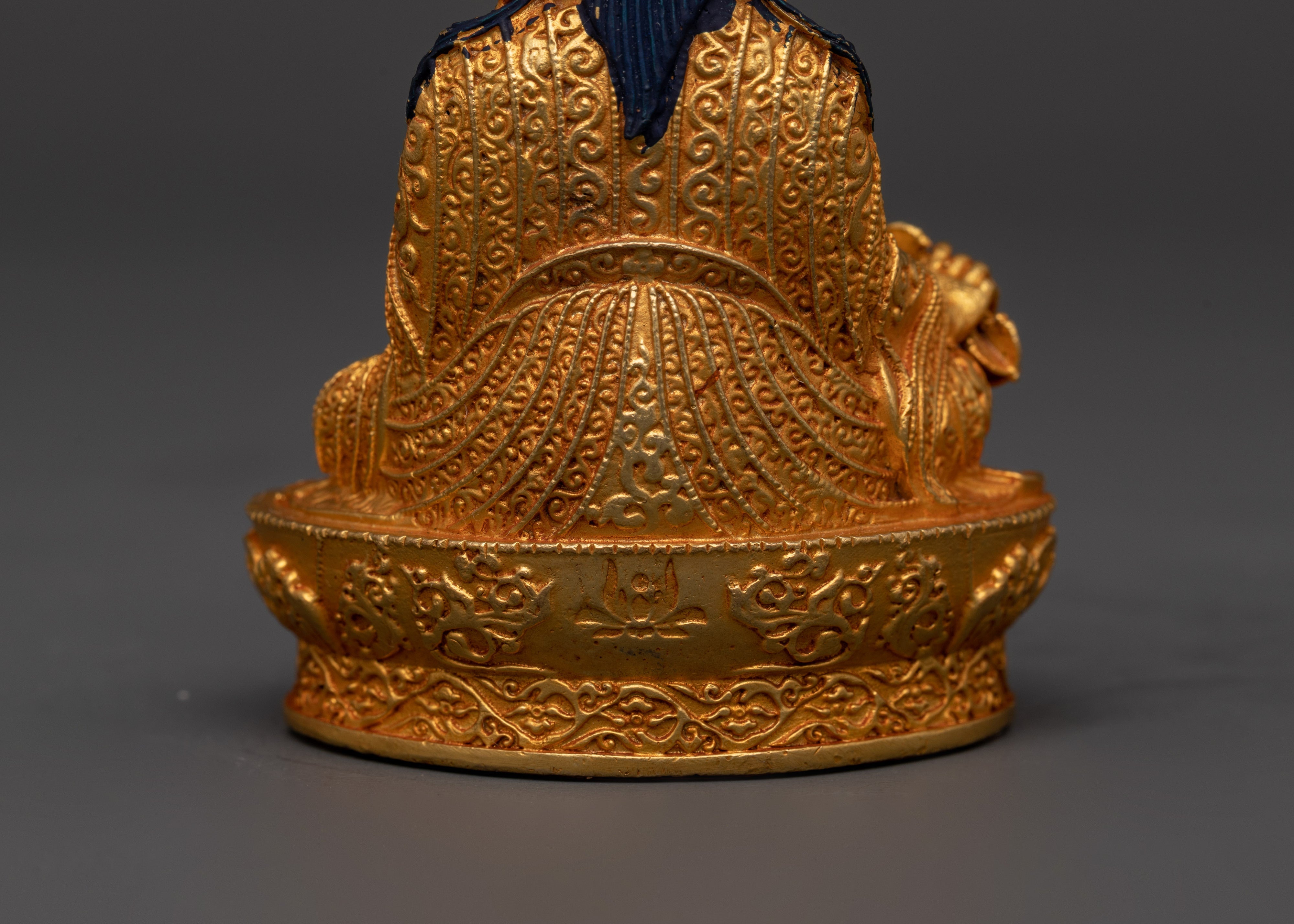 Guru Rinpoche Statue with Trident | Handcrafted Tibetan Master Sculpture