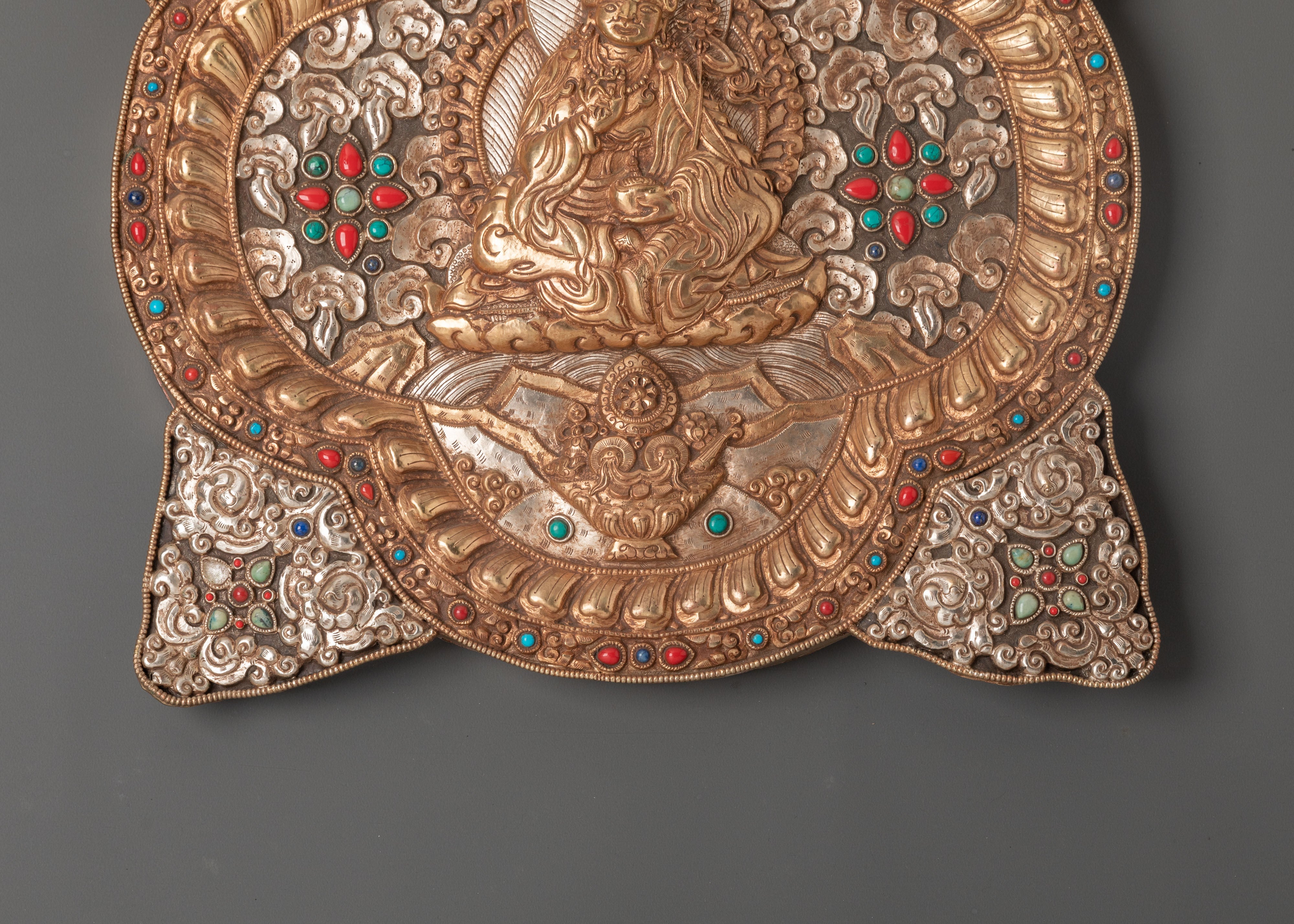 Wall Hanging Guru Tsokye Dorje | Handcrafted Copper Statue Wall Hanging