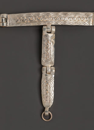 Traditional Tibetan Belt | Silver-Plated White Metal