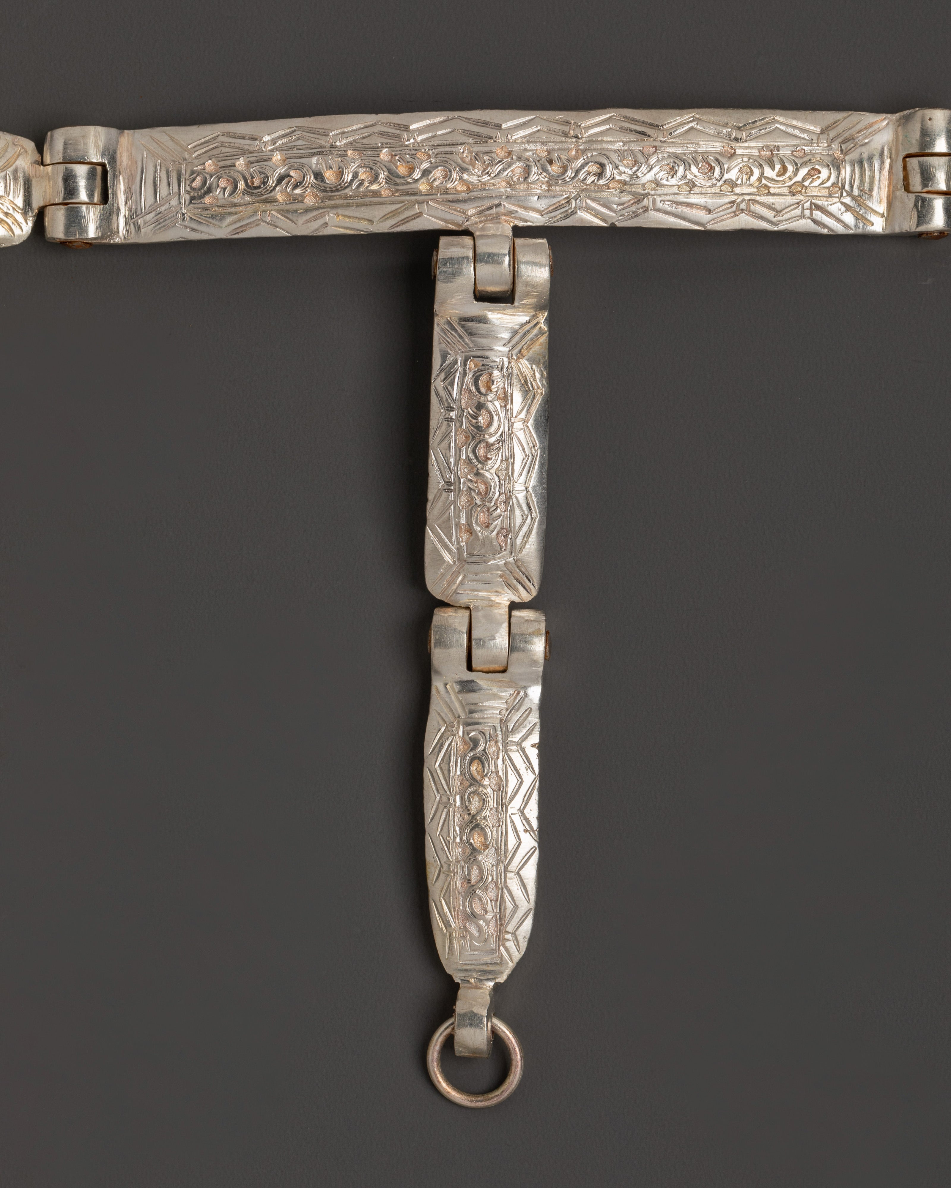 Traditional Tibetan Belt | Silver-Plated White Metal