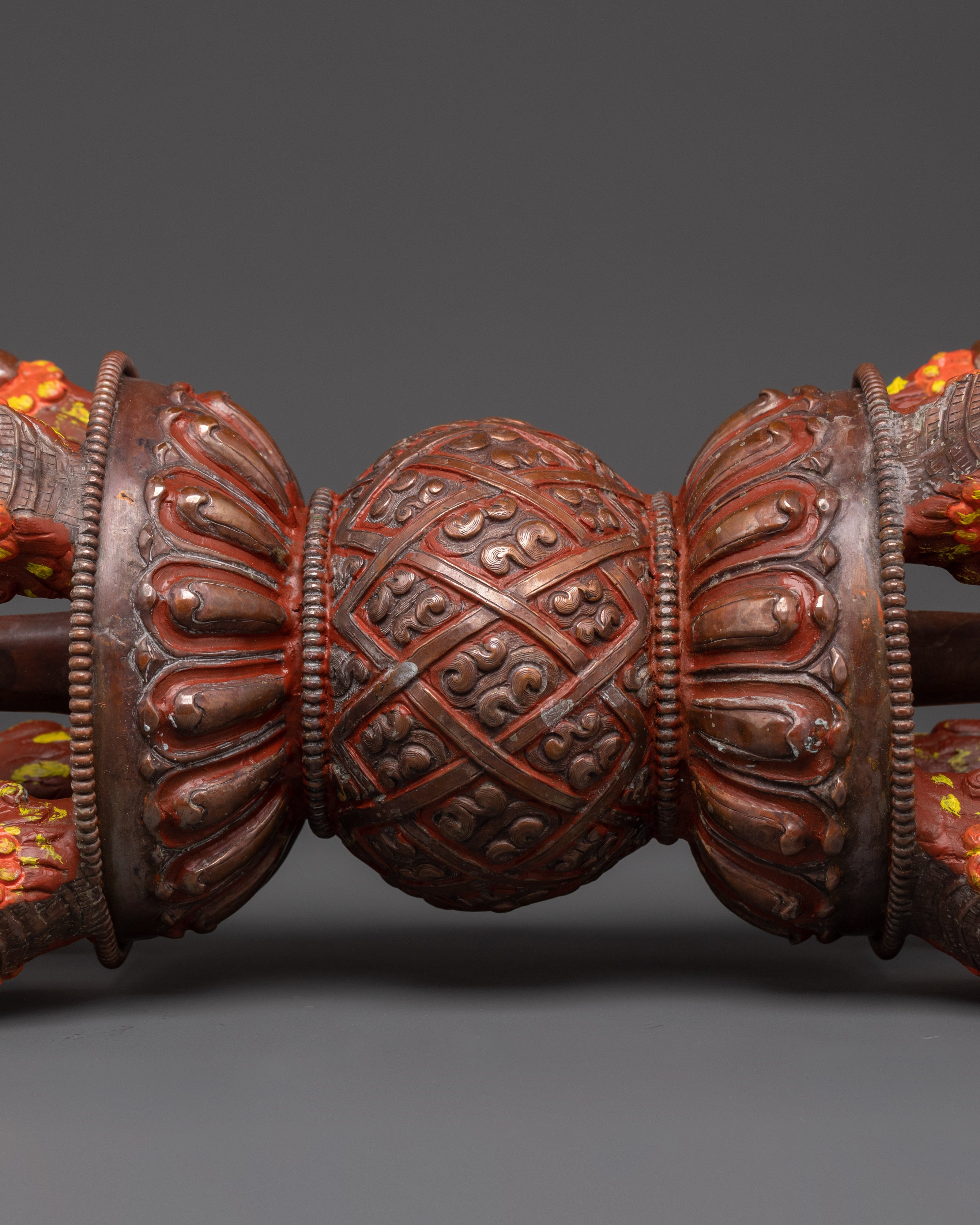 Buddhist Tantric Oxidized Copper Vajra | for Meditation and Ritual Practice