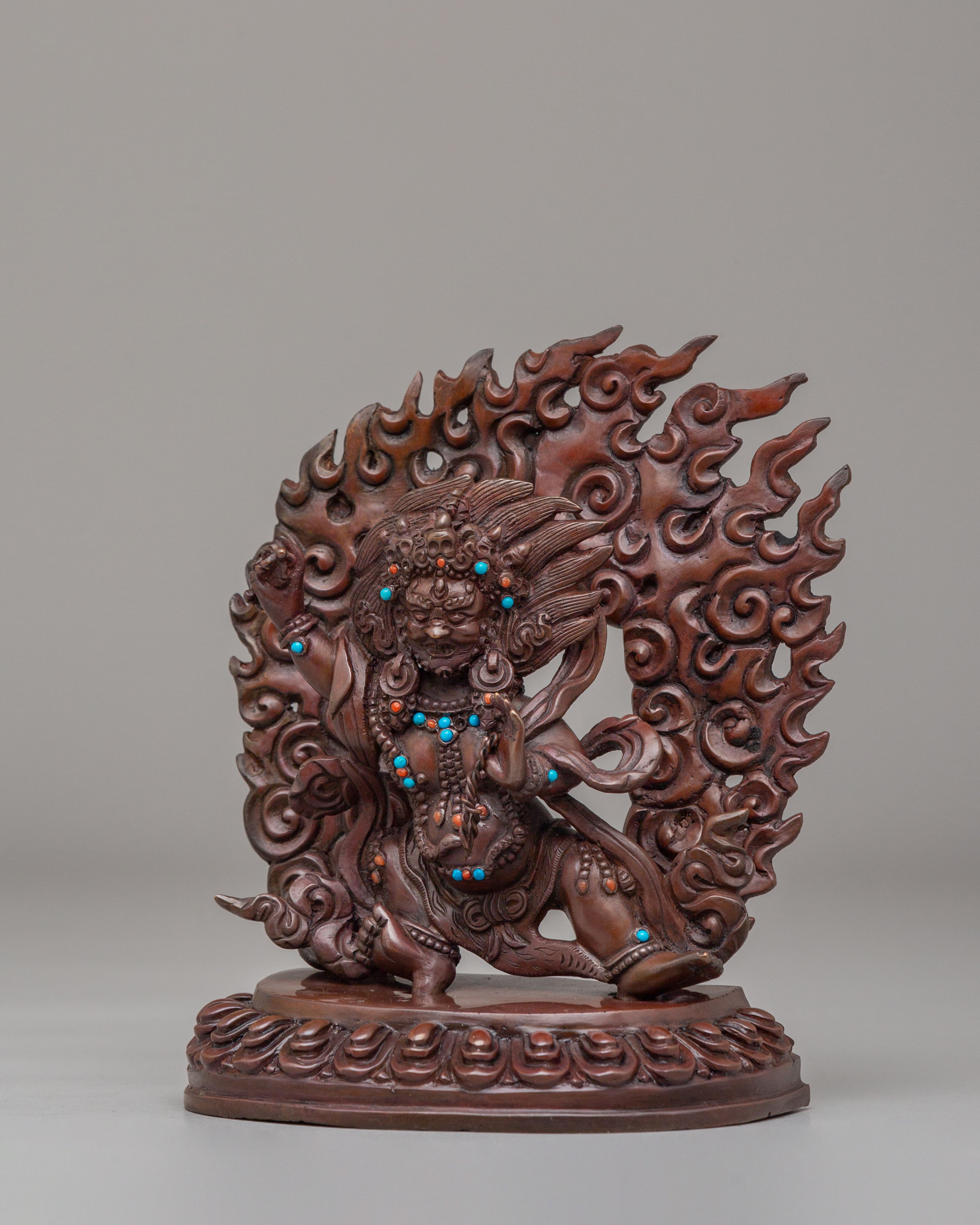 Tibetan Vajrapani Deity Statue | Handcrafted Artwork for Spiritual Protection