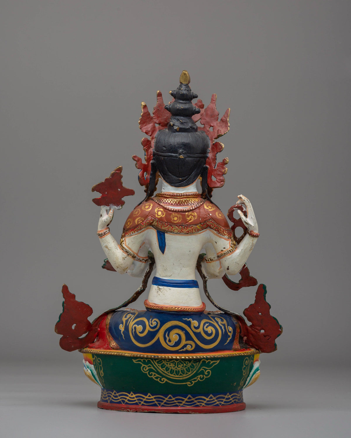 Bodhisattva four-armed Chenrezig statue | Handcrafted Copper Statue