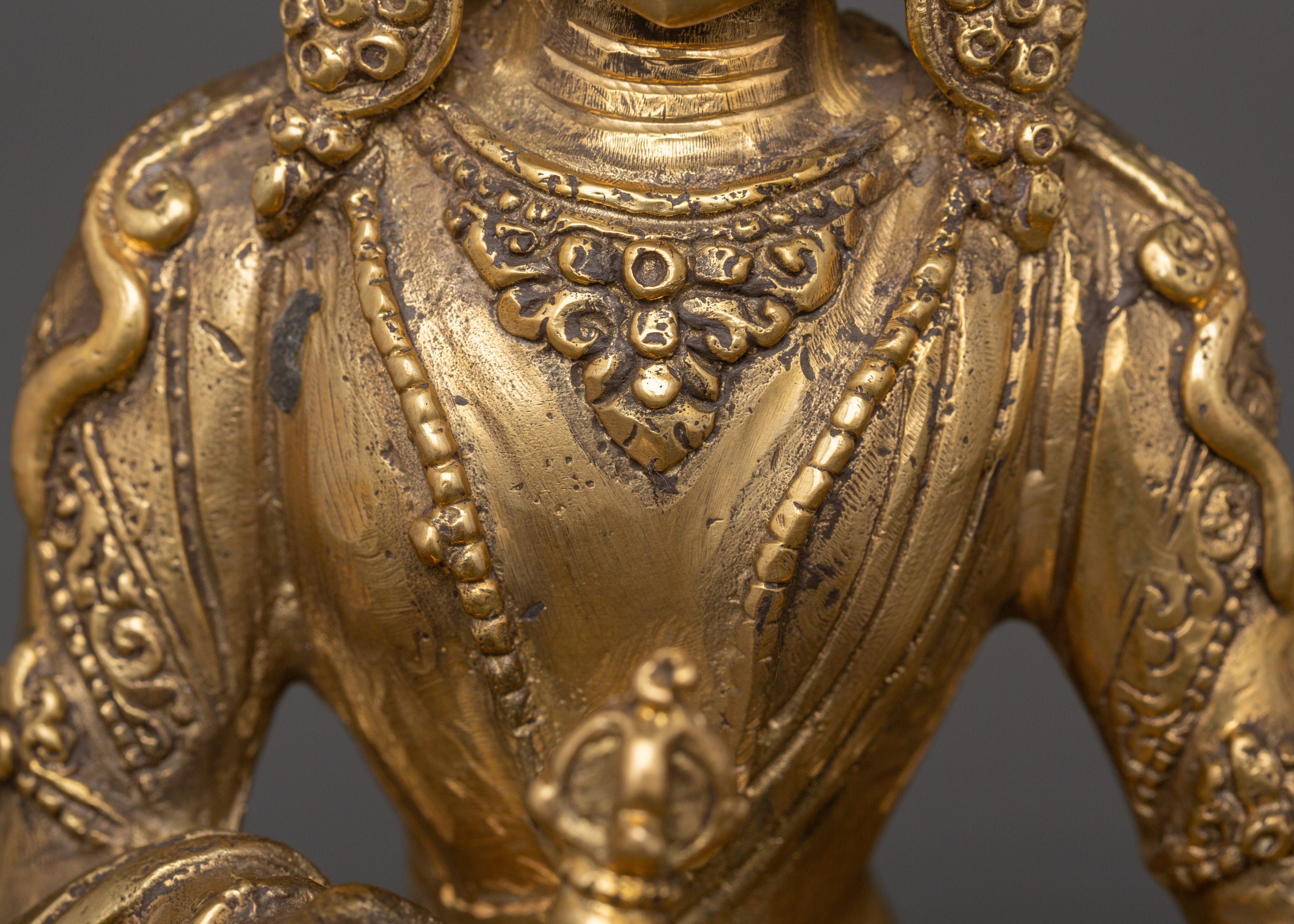Brass Vajrasattva Sculpture | Handcrafted Buddhist Figurine