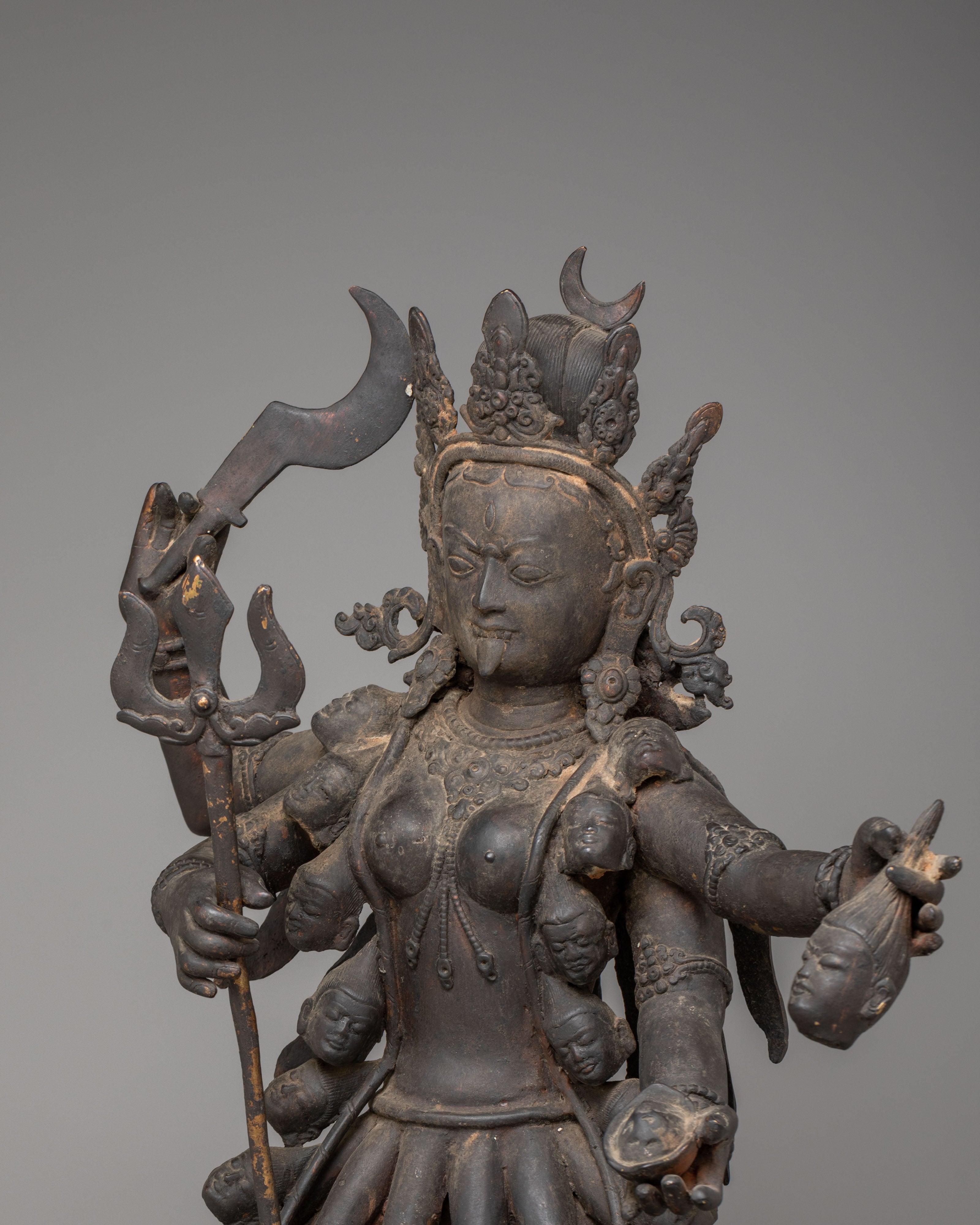 Wrathful Goddess Kali Statue | Hindu Deity for Protection