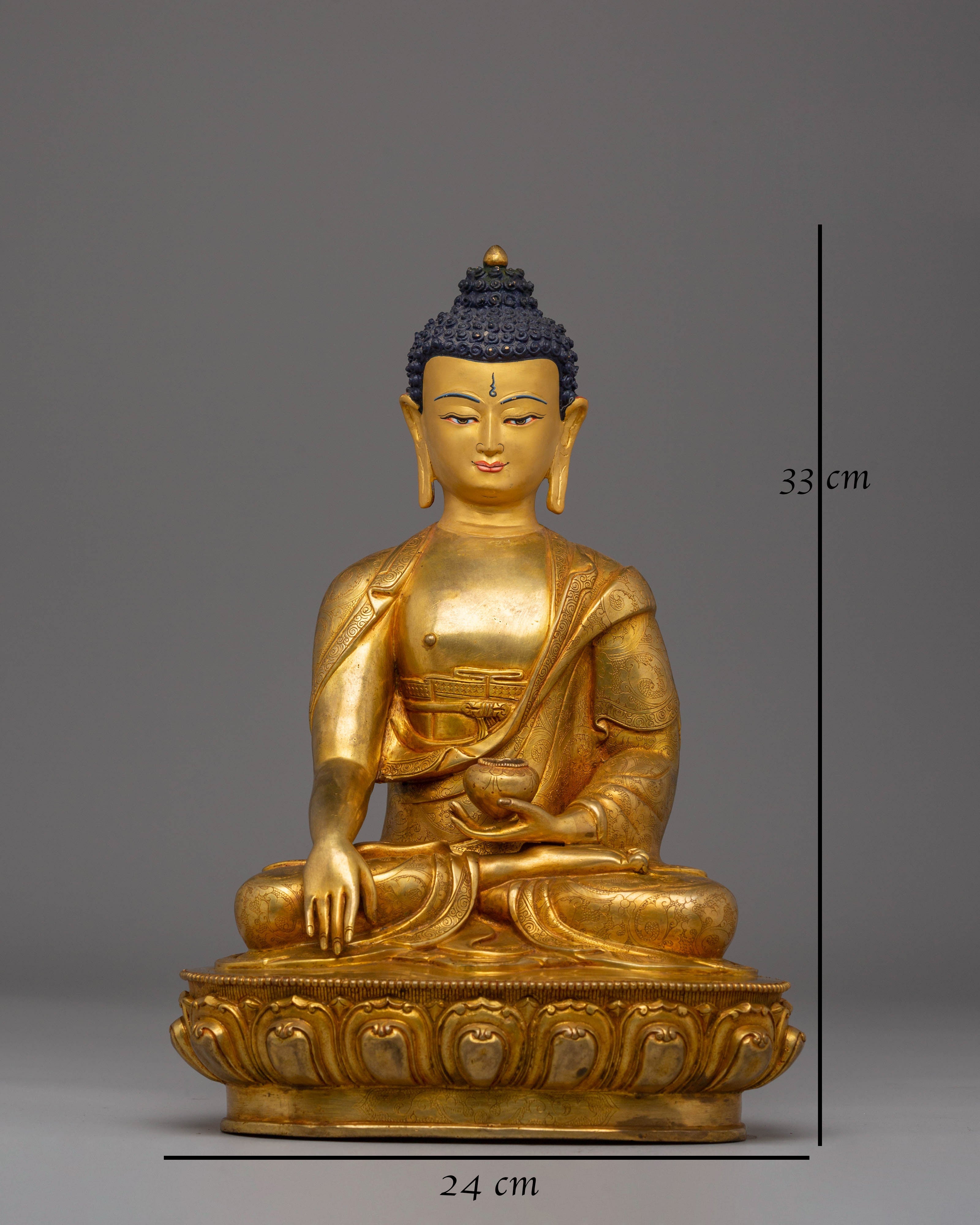 Handmade Golden Shakyamuni Buddha for Altars and Decoration