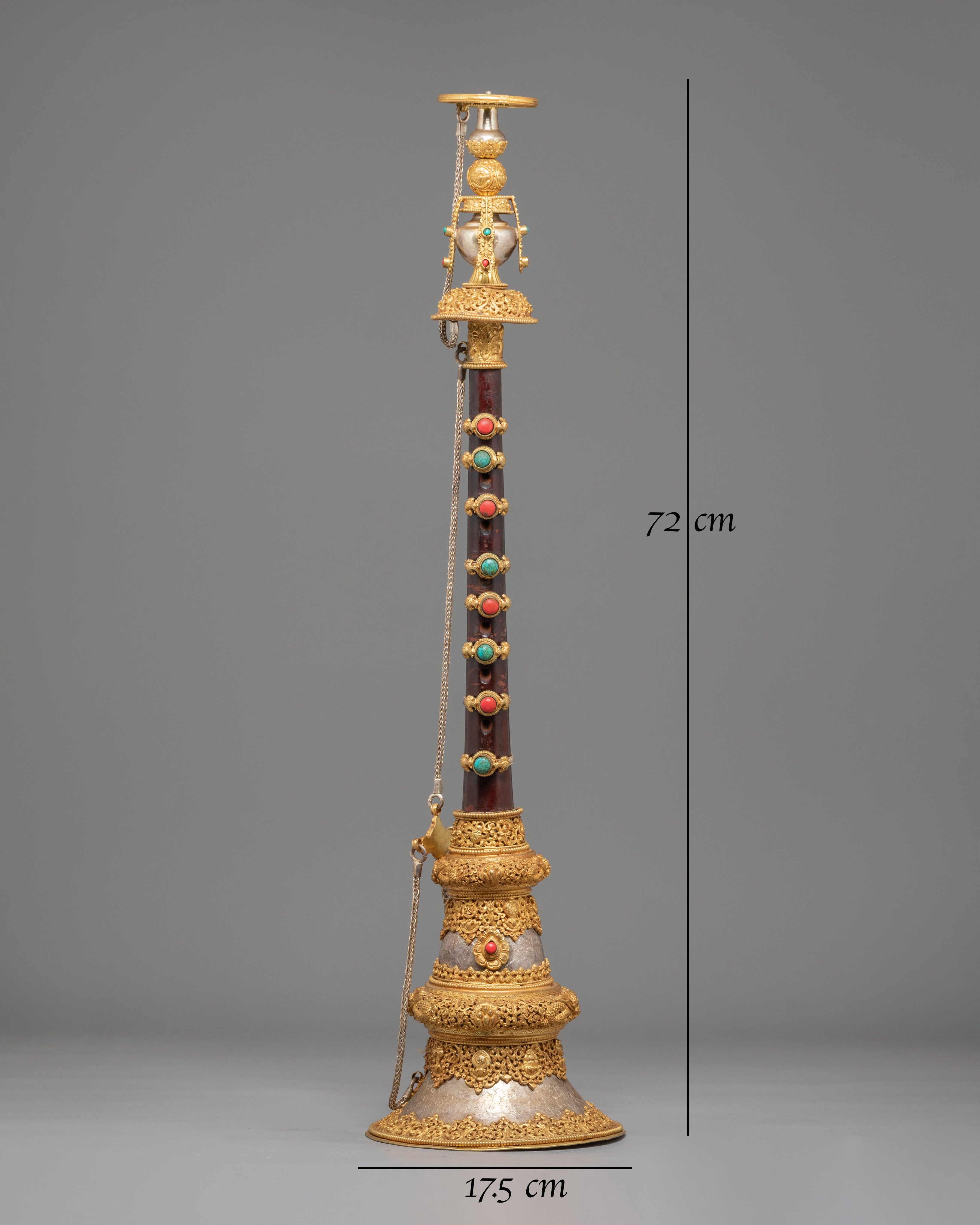 Handcrafted Buddhist Gyaling | Authentic Tibetan Ritual Gyaling Horn