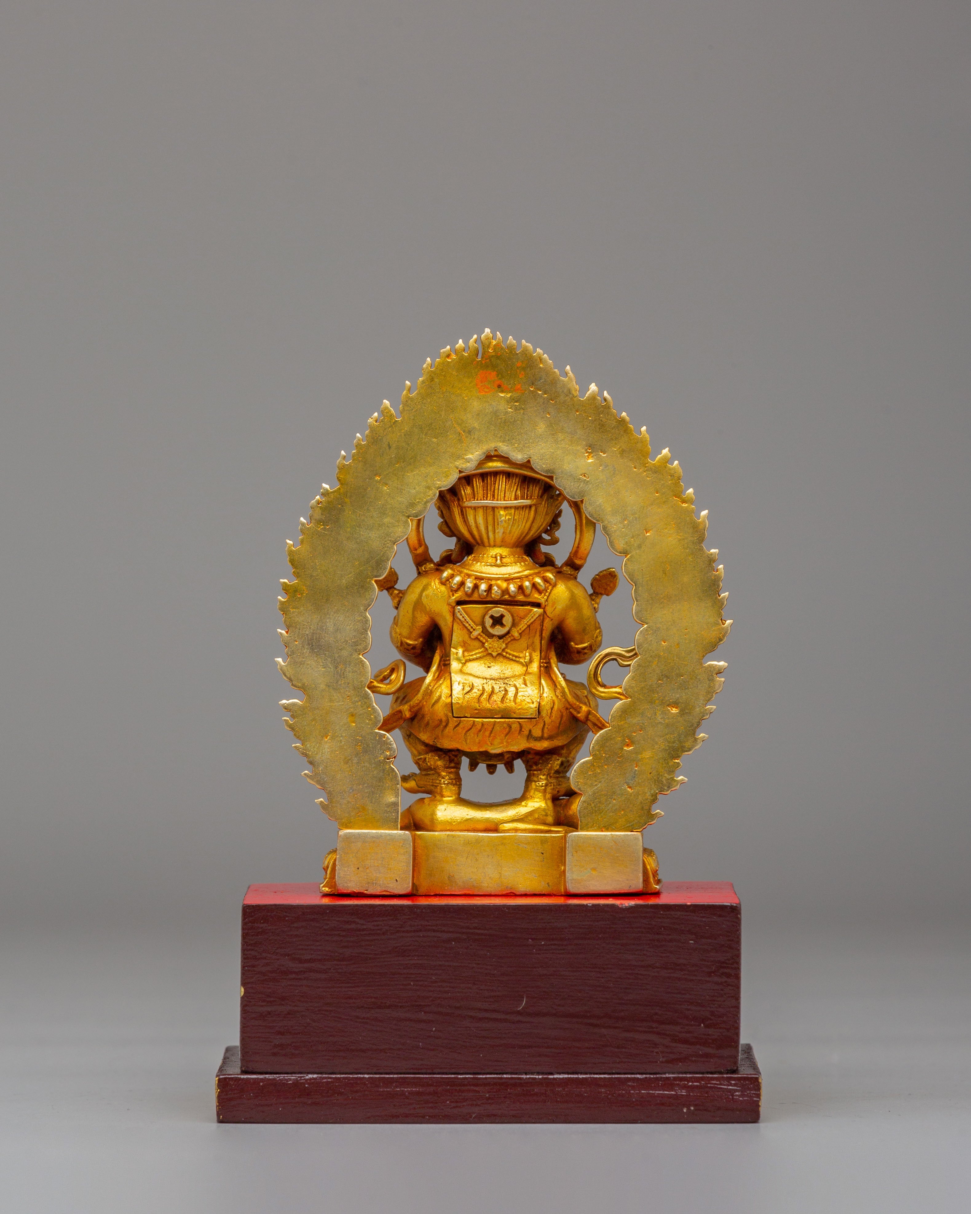 Traditional Shakya Mahakala Statue | Tibetan Buddhist Protector Sculpture