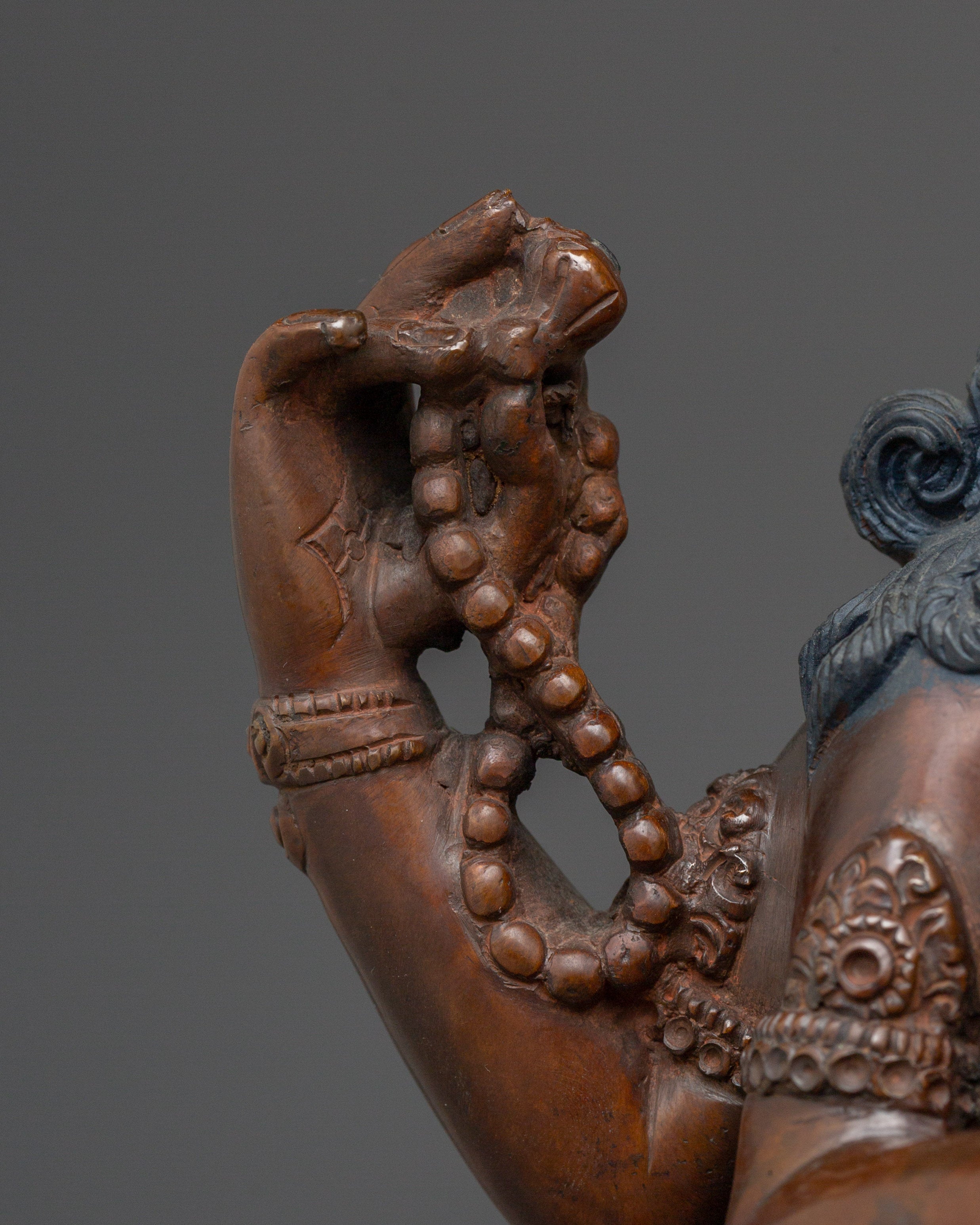 Tibetan Four-Armed Avalokiteshvara Copper Statue | Sculpture for Meditation, & Blessings