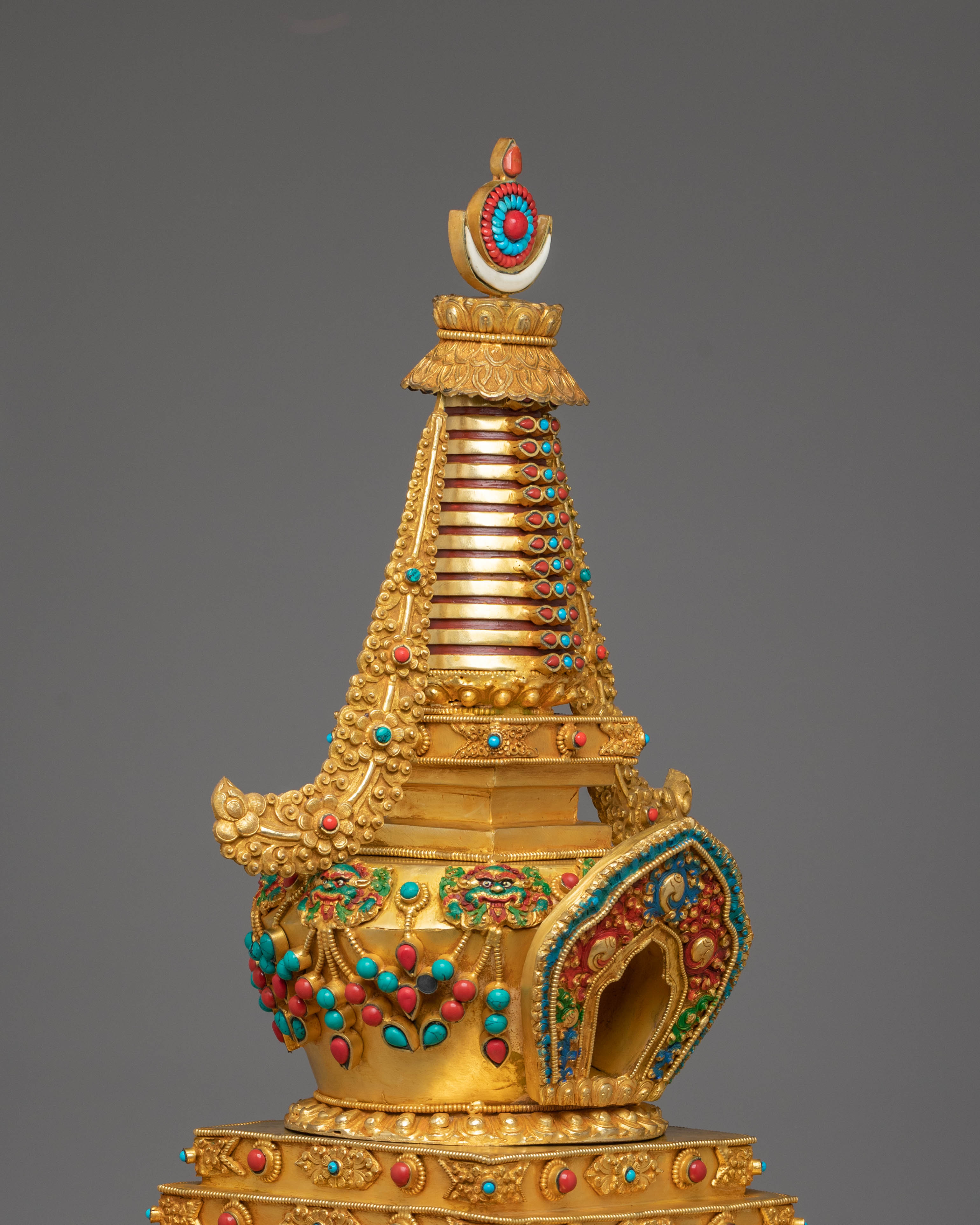 Decorative Tibetan Stupa | Handcrafted Spiritual Shrine