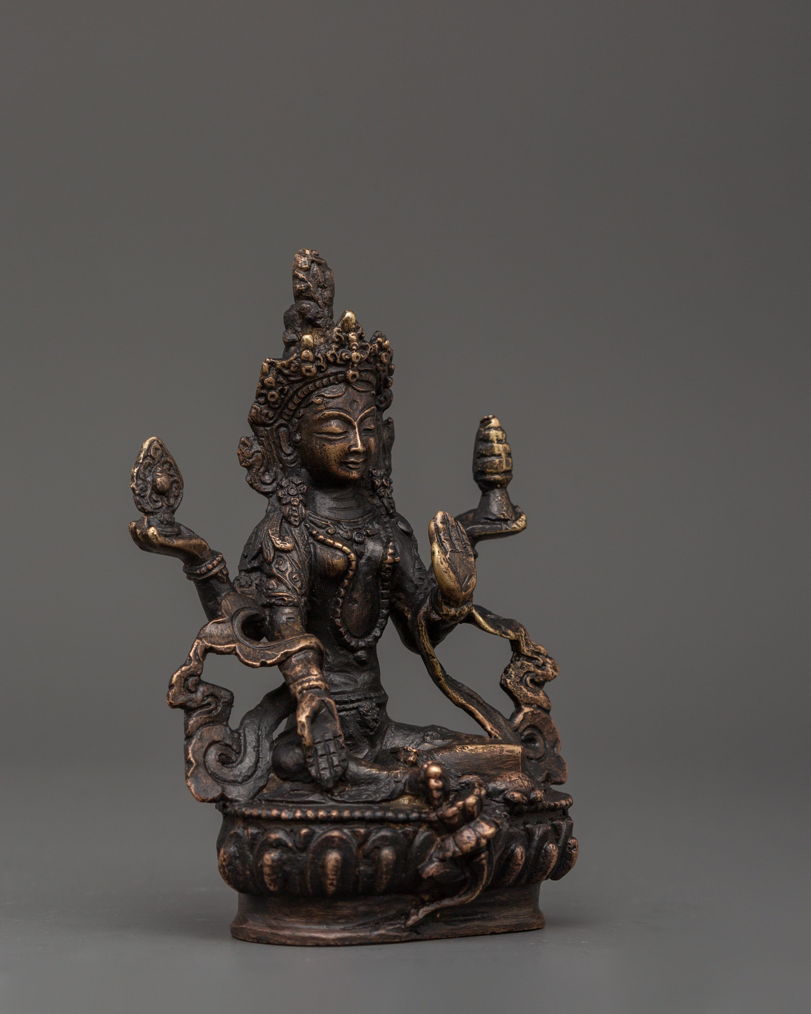 Laxmi Statue - Goddess of Wealth | Buddhist Style Carved Art