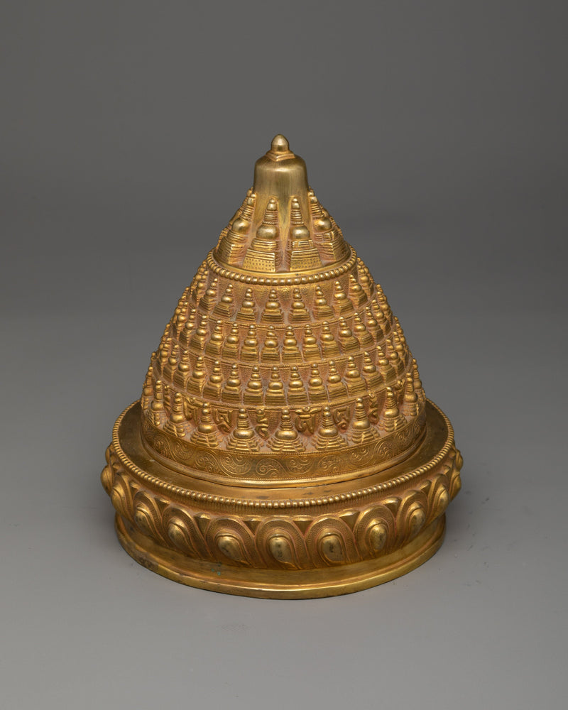 Golden Stupa Statue | Symbolizing the Buddha's Enlightenment