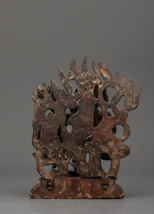 Oxidized copper Citipati statue |  Tibetan Protector Sculpture
