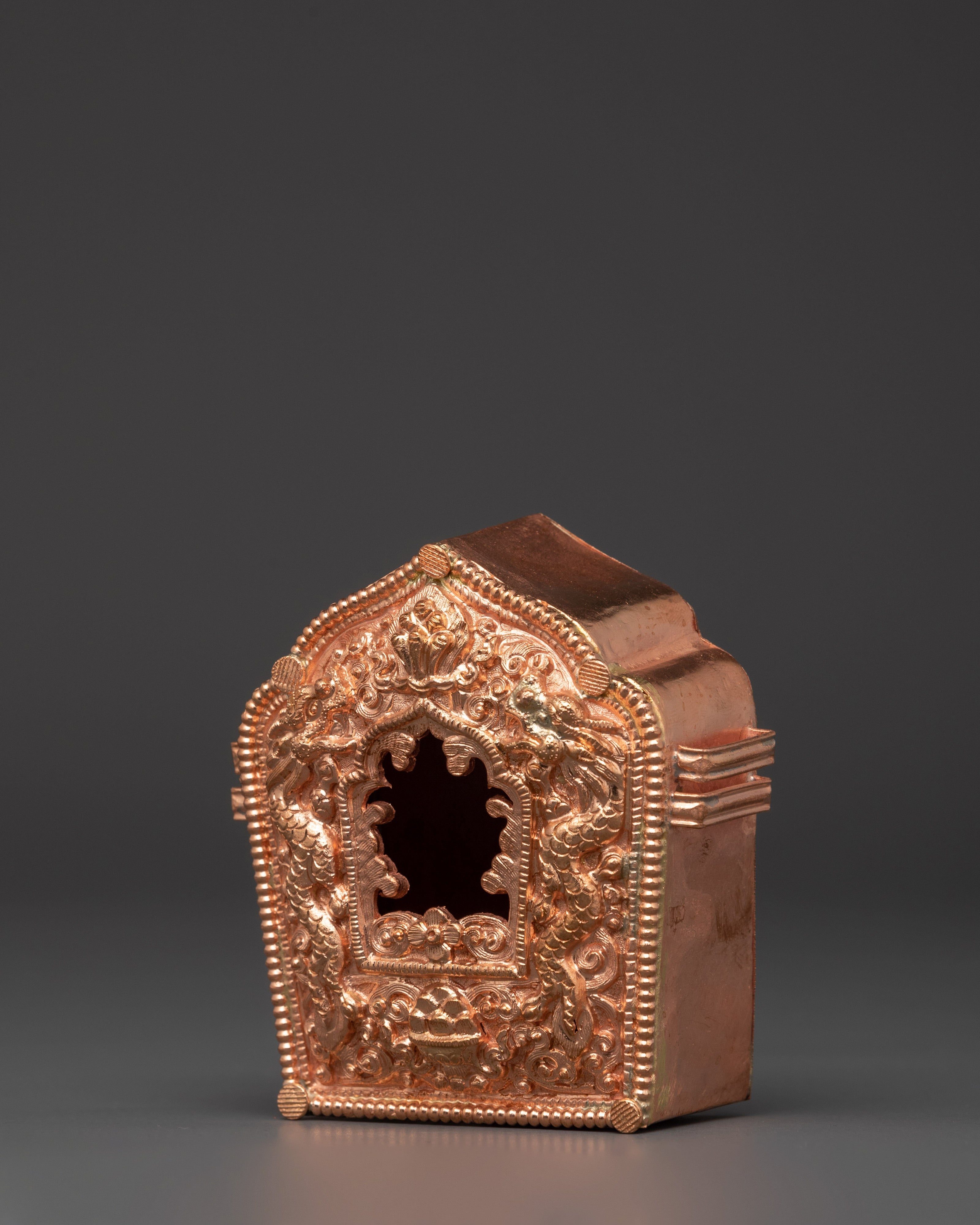 Tibetan Buddhist Copper Ghau Box for Relics and Mantras