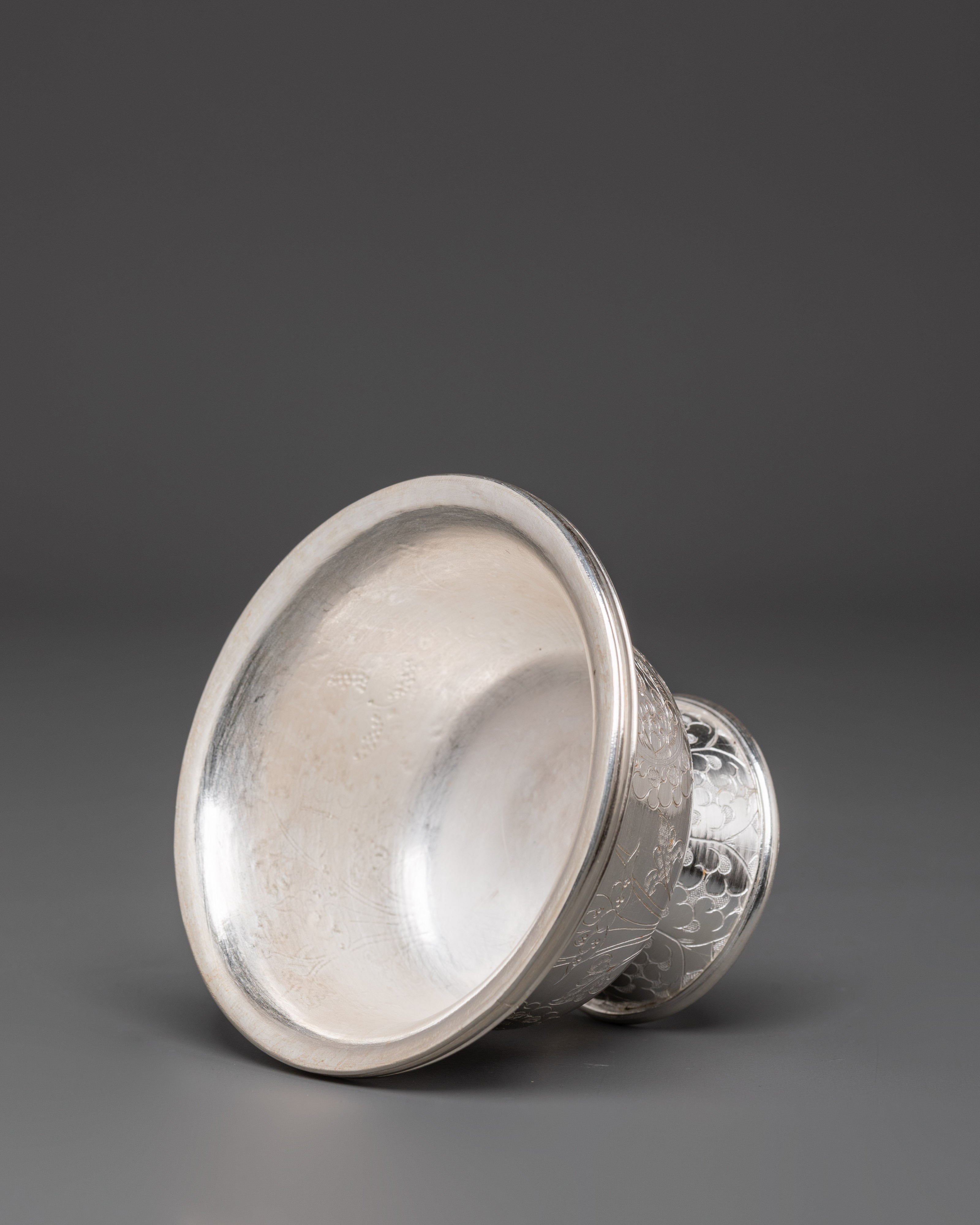 Ceremonial Silver Offering Bowls Set | Sacred Offering Bowls For Meditation