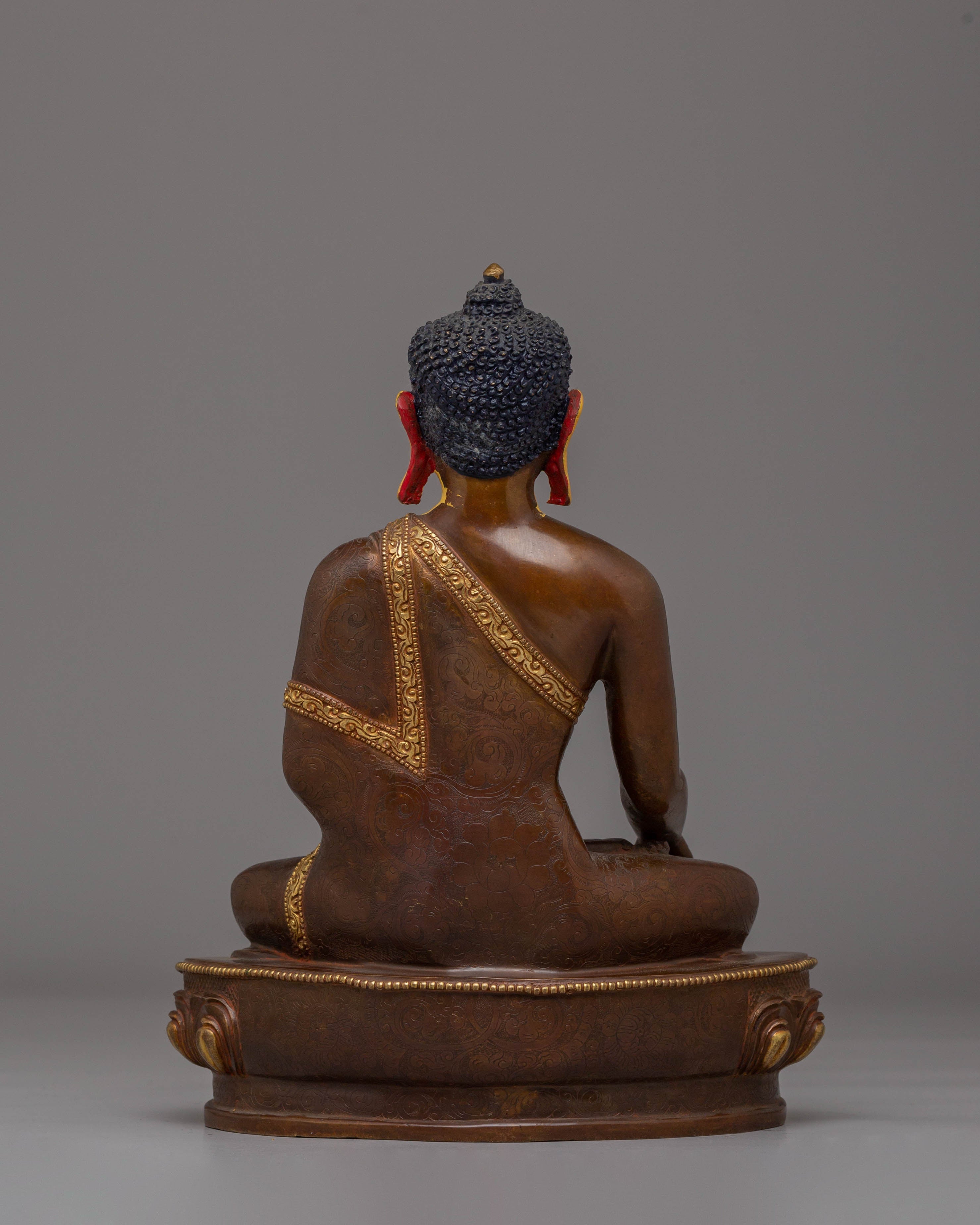 Buddha Shakyamuni Divine Statue | Sacred Copper & Gold-Plated Sculpture