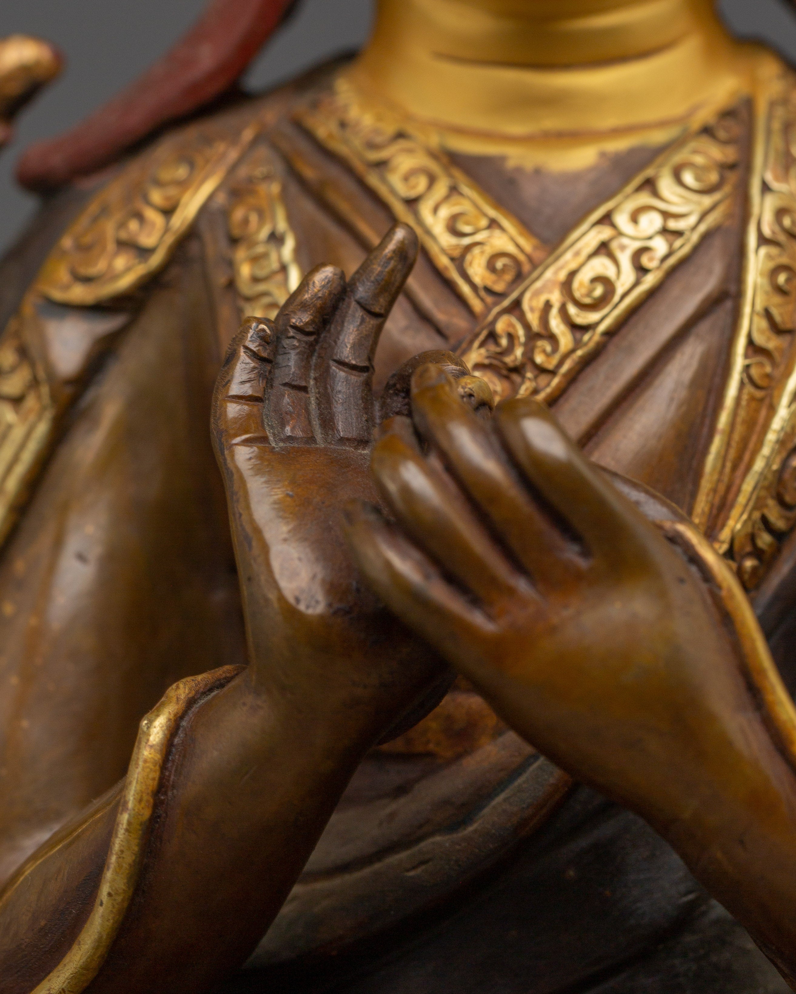 Handcrafted Tsongkhapa Statue | Tibetan Buddhist Sculpture for Meditation