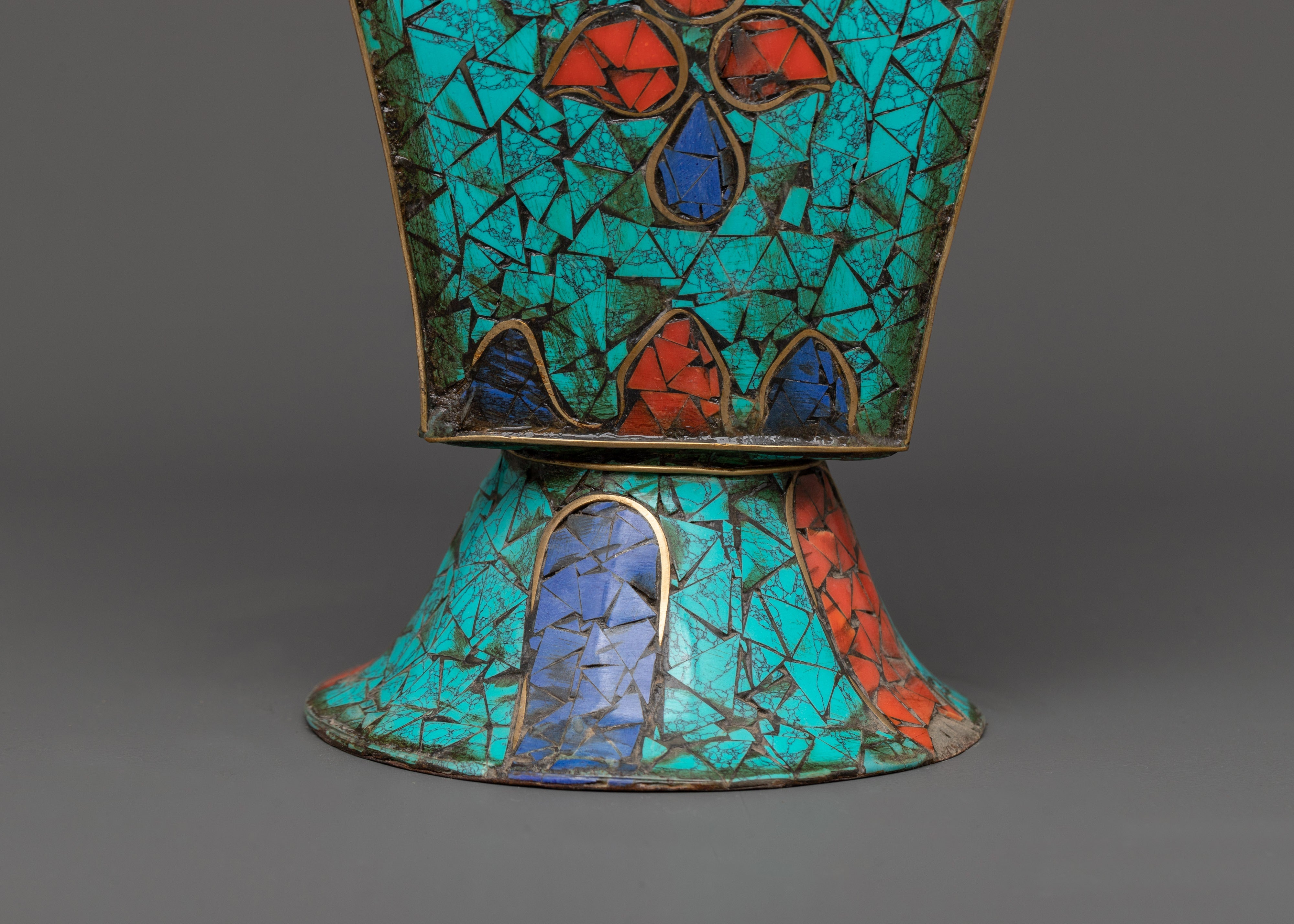 Flower Vase Copper Craft | Tibetan Art