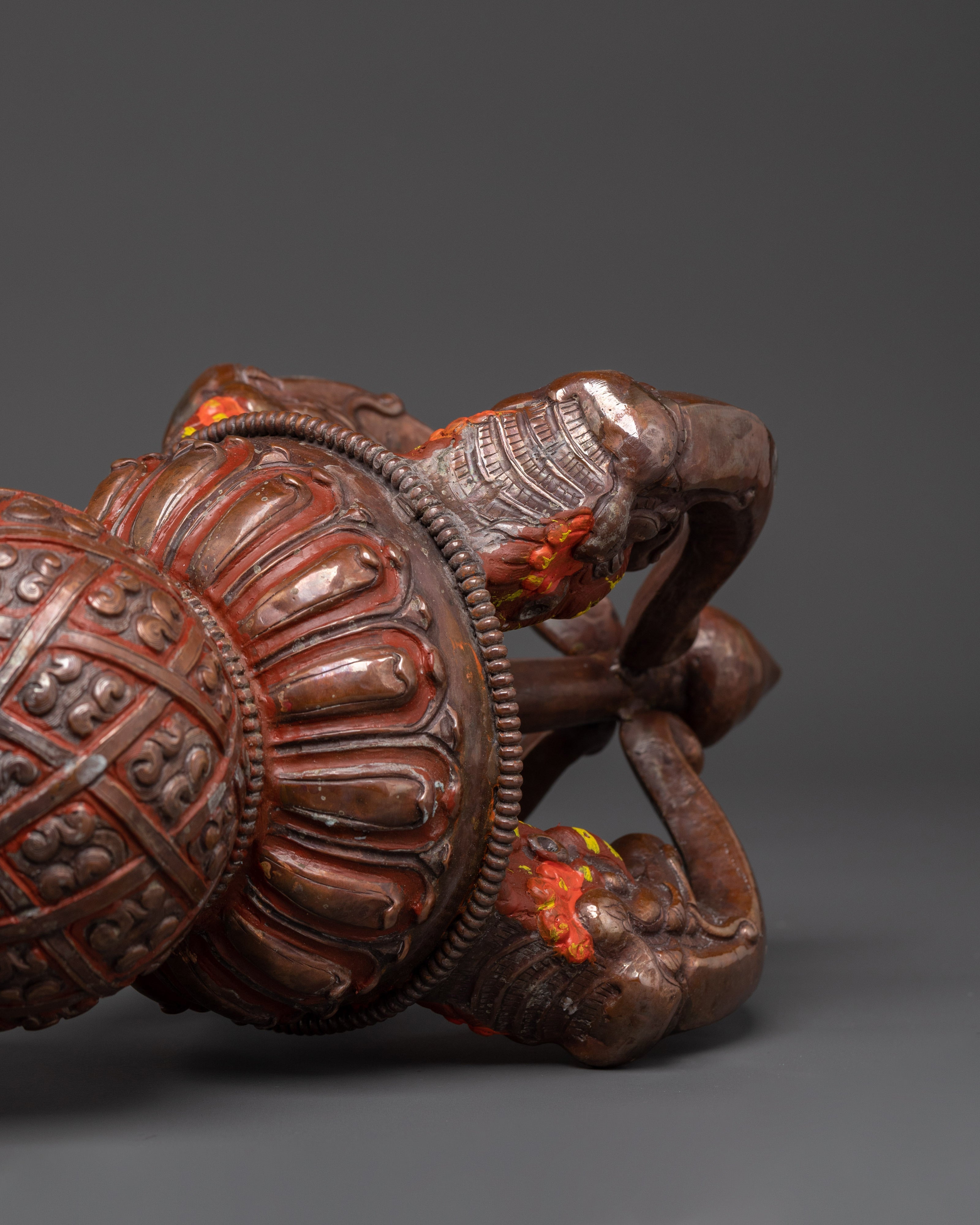Buddhist Tantric Oxidized Copper Vajra | for Meditation and Ritual Practice