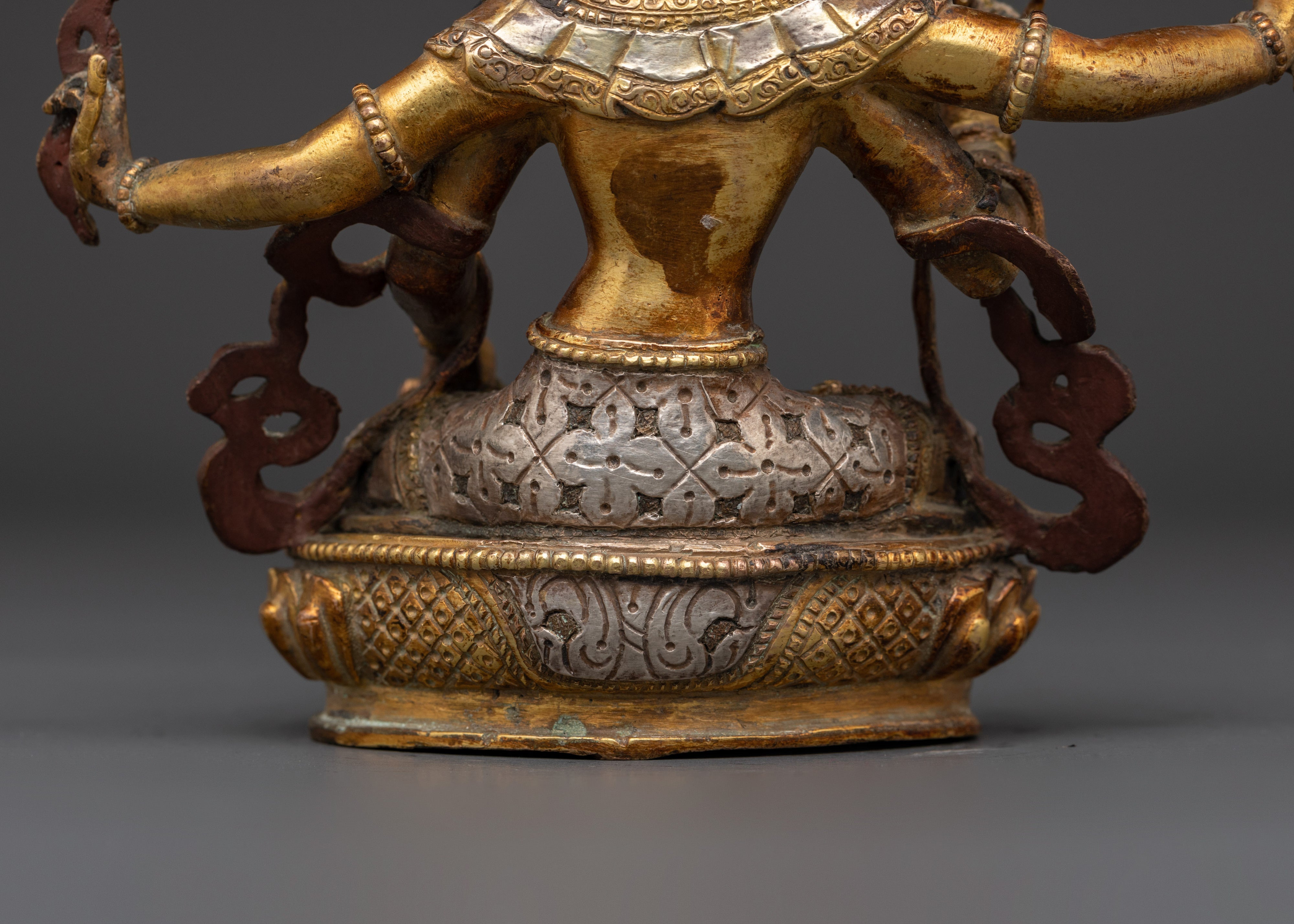 Maha Manjushri Copper Statue | Tibetan Bodhisattva of Wisdom with Sword and Book