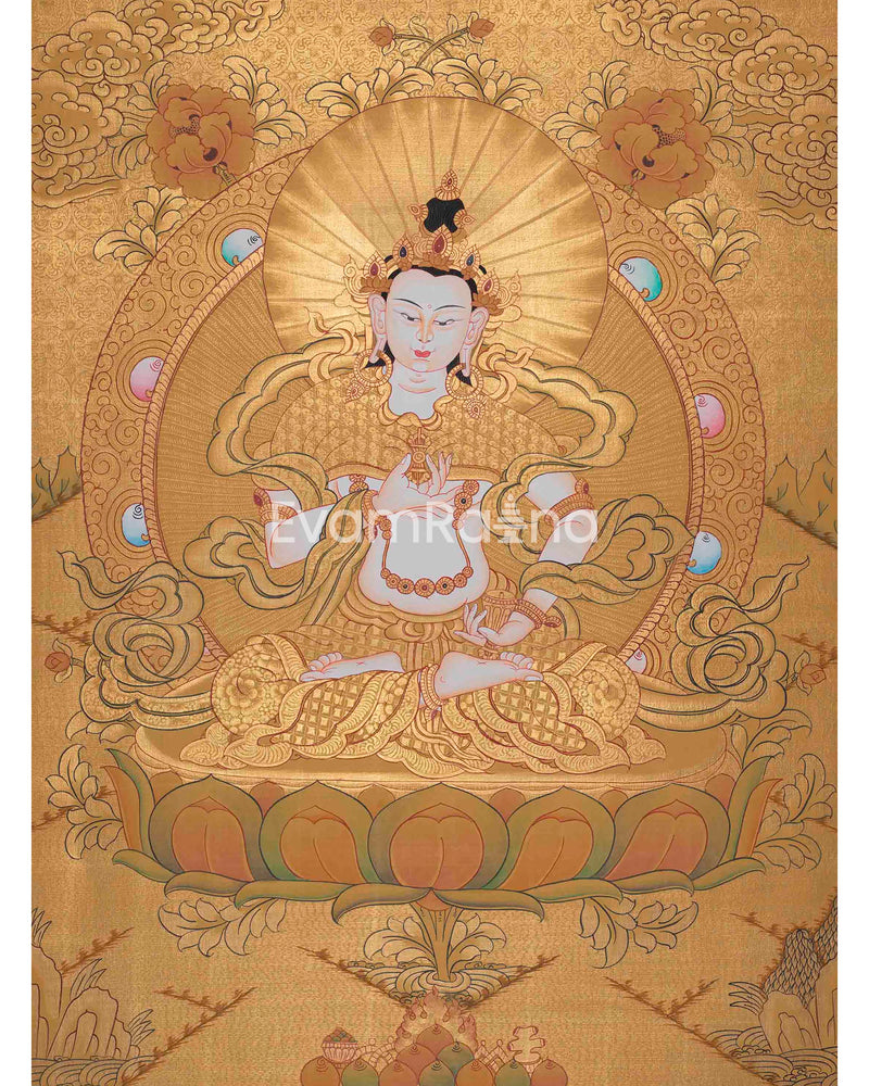 24K Gold Vajrasattva Thangka 