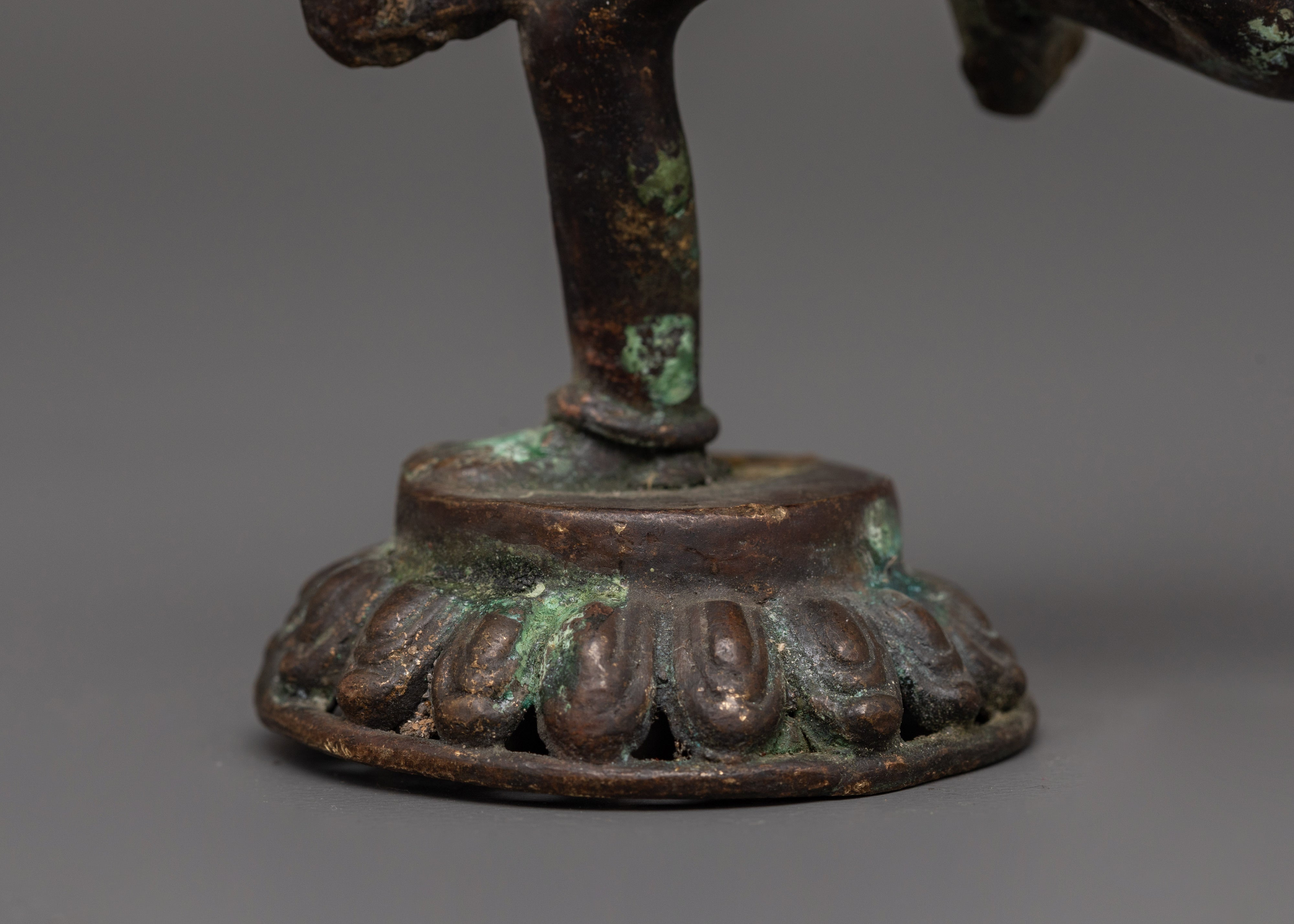 Antique Brass Narasimha Statue | Handcrafted Hindu God Sculpture