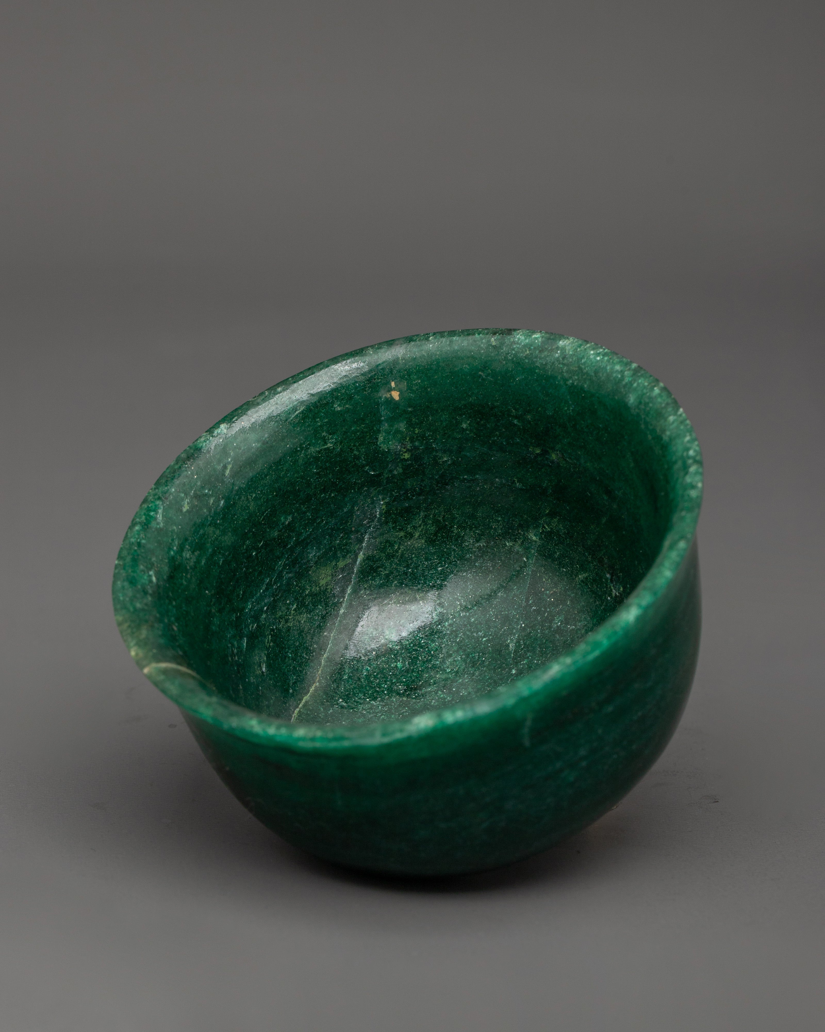 Handcrafted Jade Meditation Offering Bowl | Spiritual Decor