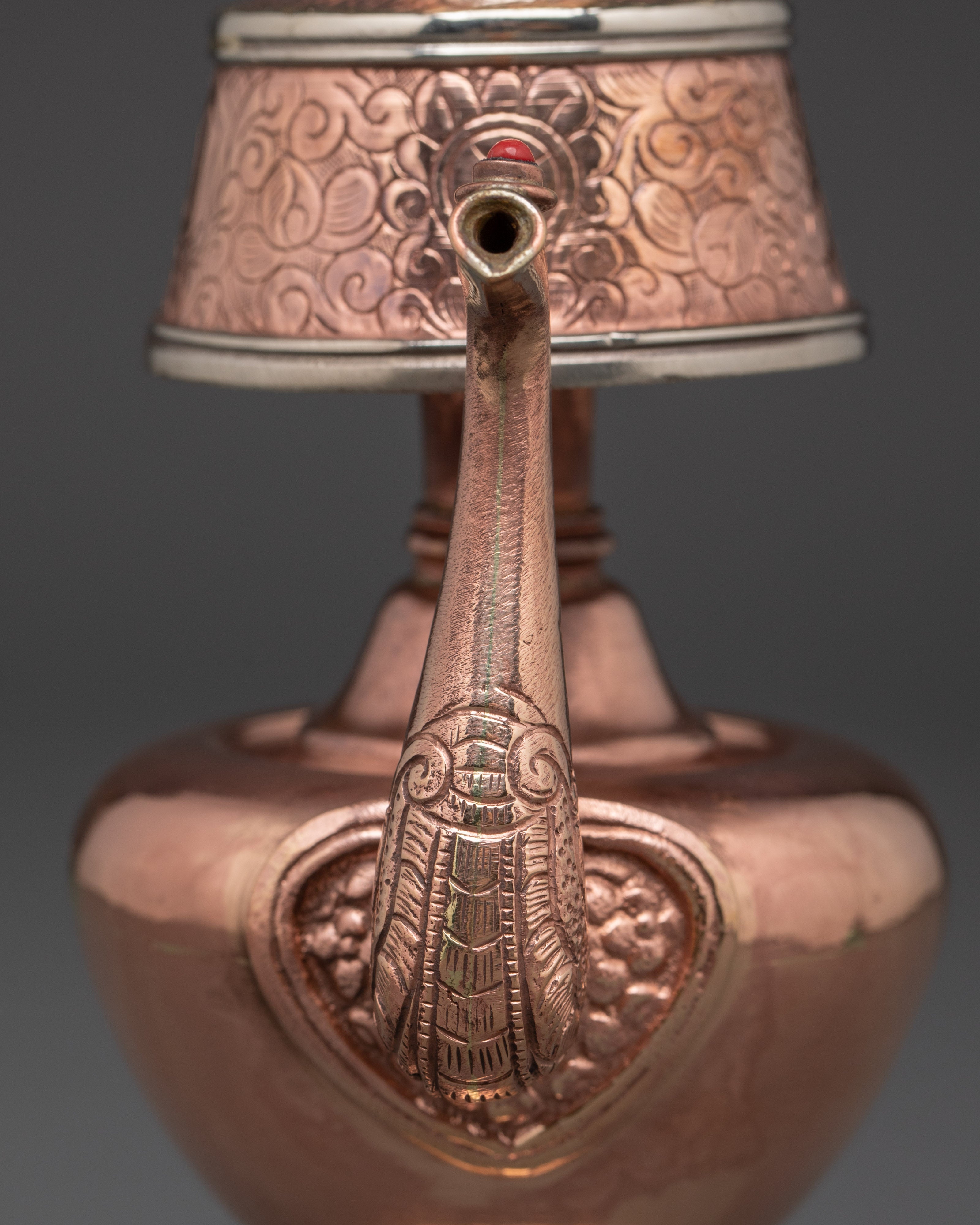 Handmade Altar Ritual Bhumba | Traditional Copper Buddhist Offering Vase