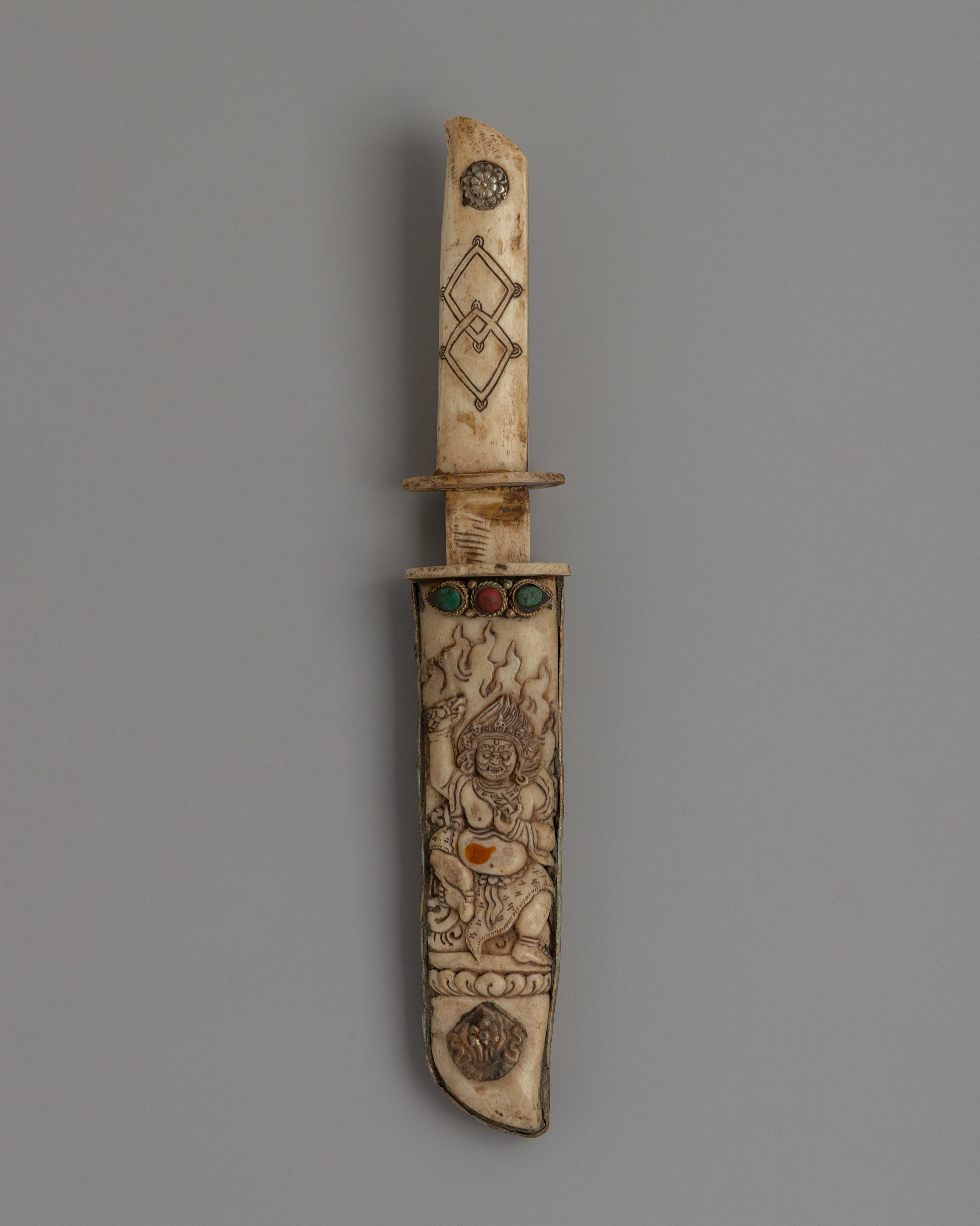 Hand-Carved Tibetan Ritual Knife | Sacred Ritual Artifact