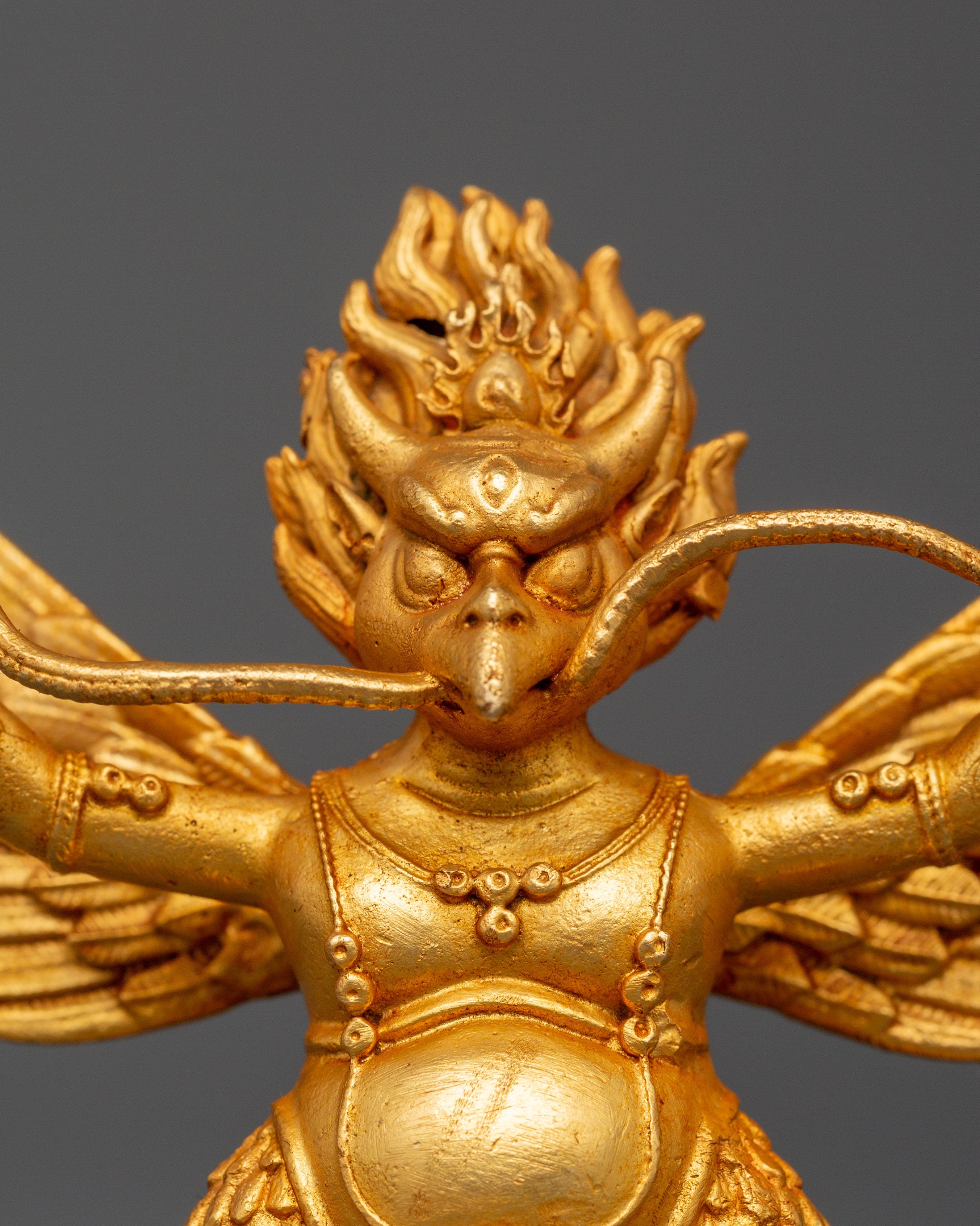 Garuda Tibetan Mythical Protector Deity Figurine - Decor for Protection & Sacred Energy