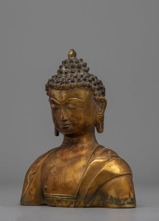 Handcrafted Buddha Head Figurine | Traditional Copper Art for Mindfulness and Harmony