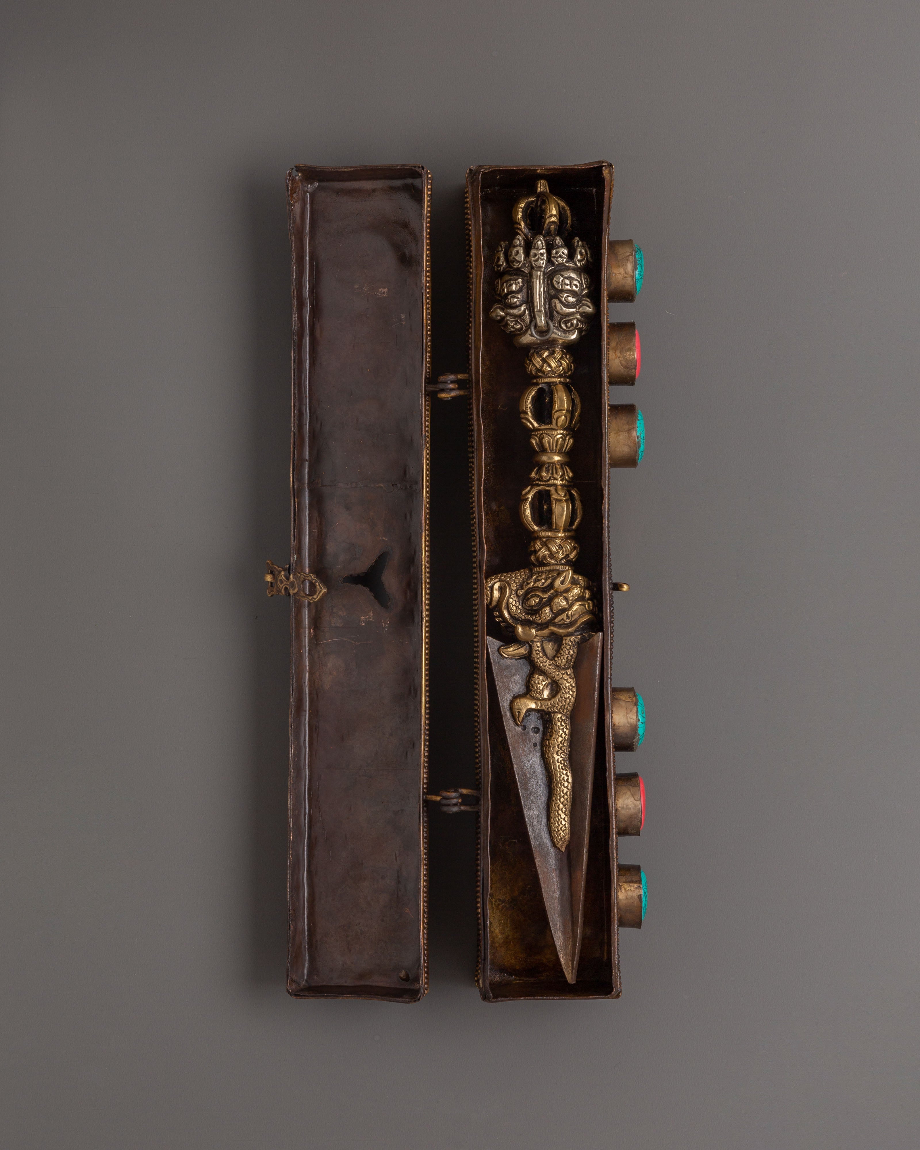 Tibetan Phurba with Box | Sacred Ritual Dagger
