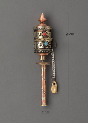 Prayer Wheel Spiritual Mindfulness Tool | Buddhist Mantra Wheel for Meditation and Rituals