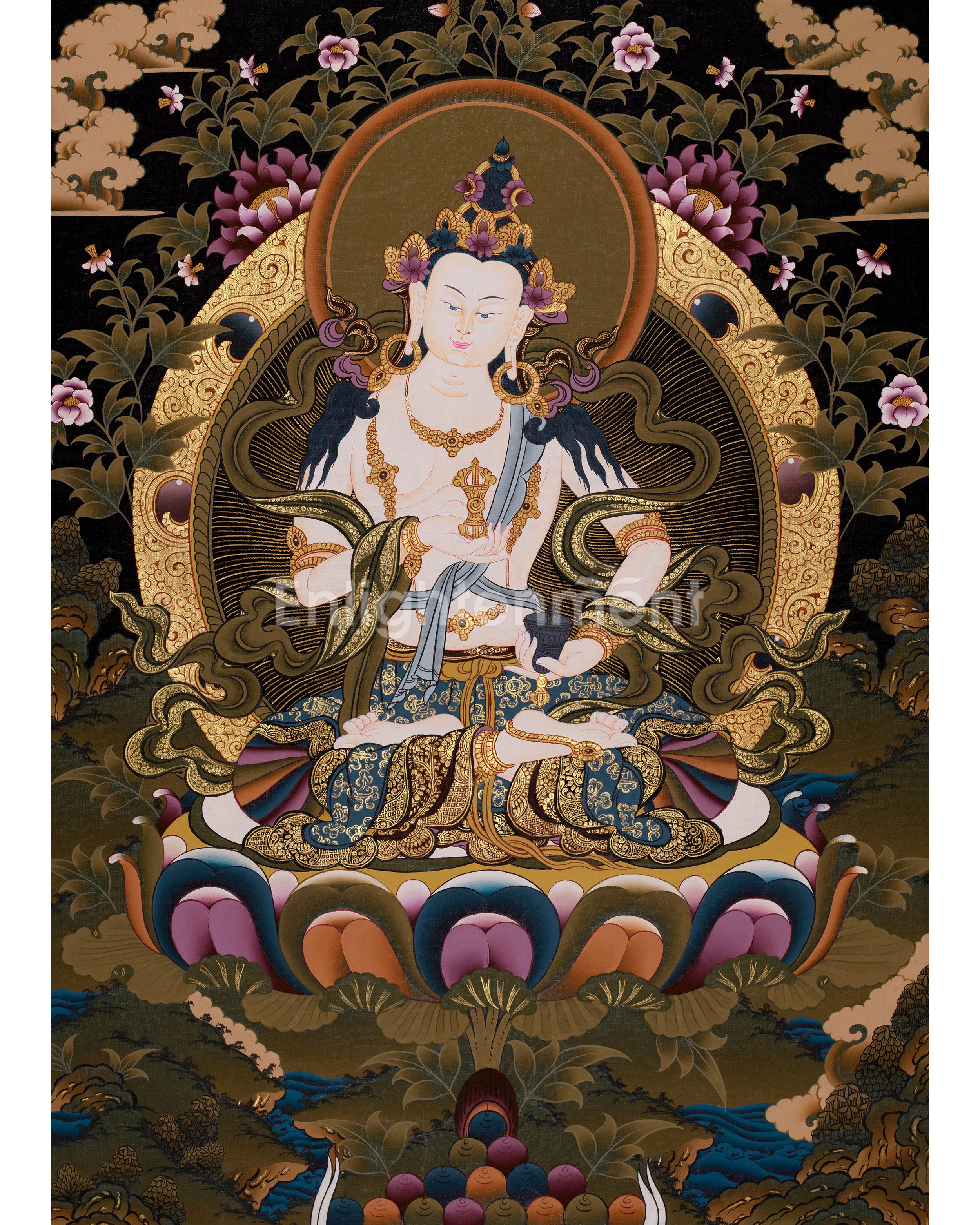 Vajrasattva Thangka Painting | Tibetan Buddhist Artwork