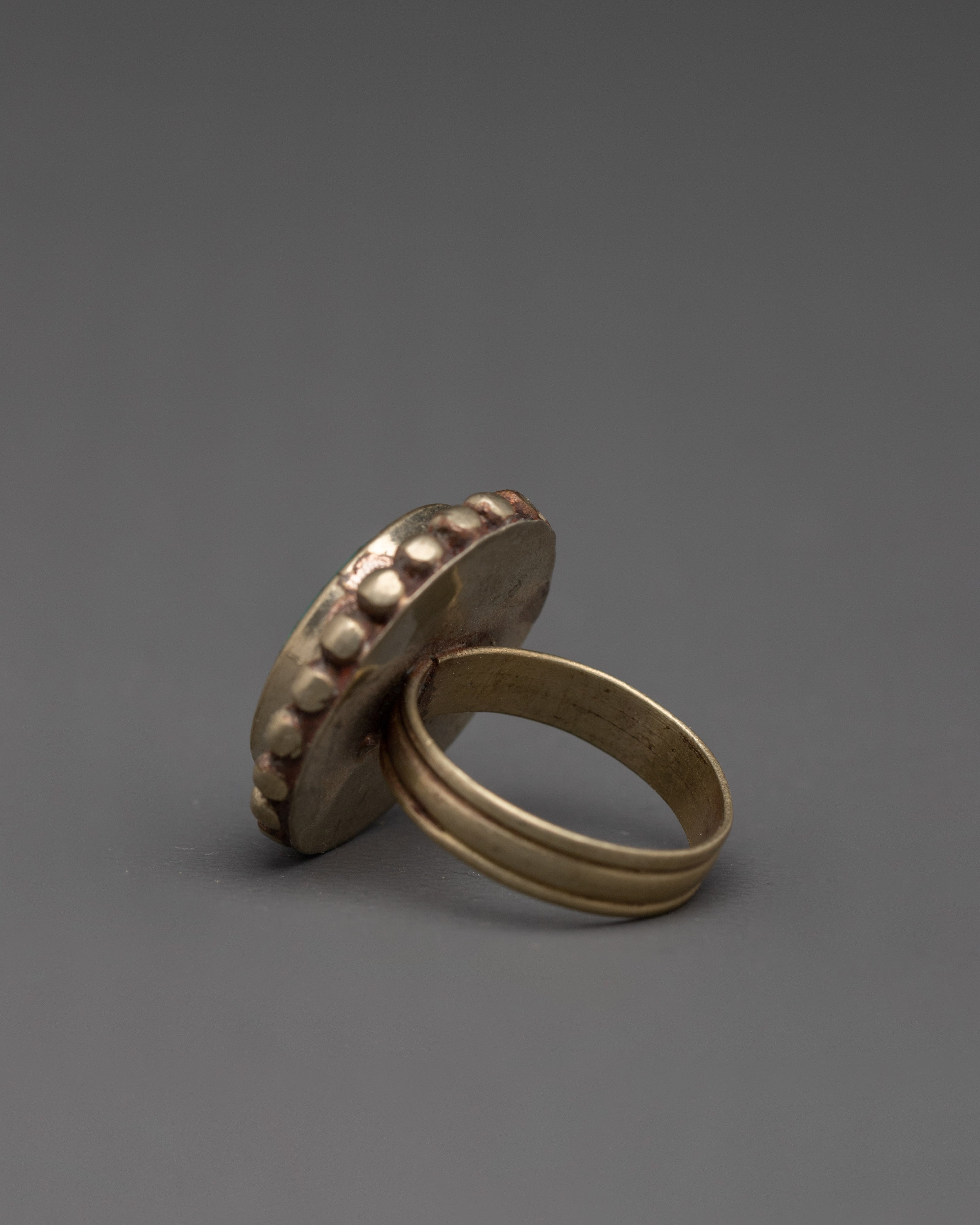 Handmade Tibetan Turquoise Ring | Unique Spiritual Jewelry